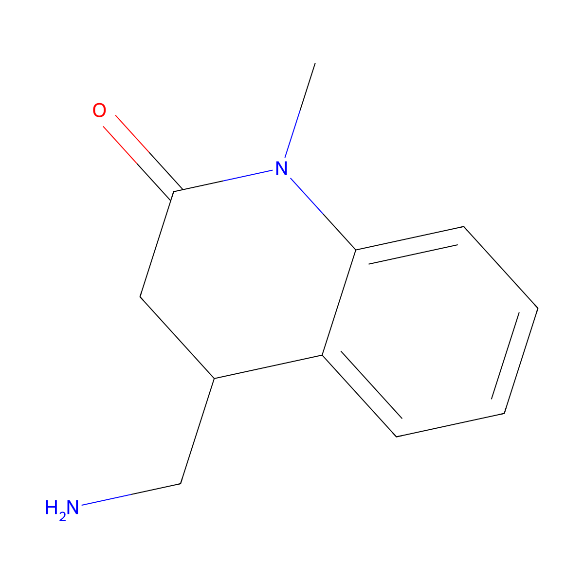 4-(Aminomethyl)-1-methyl-1,3,4-trihydroquinolin-2-one molecular structure, CAS 1330753-25-7