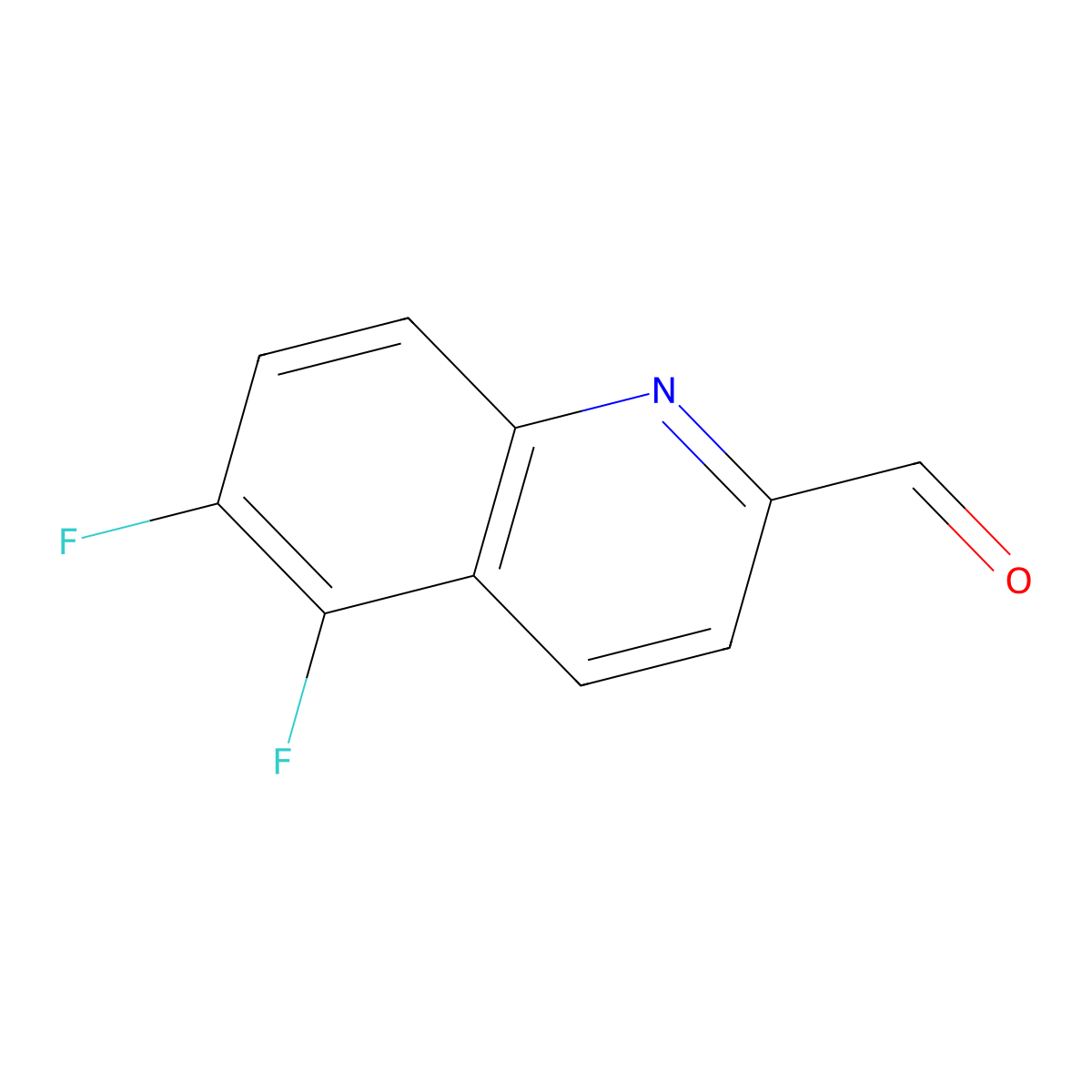 5,6-Difluoroquinoline-2-carbaldehyde molecular structure, CAS 1330753-33-7