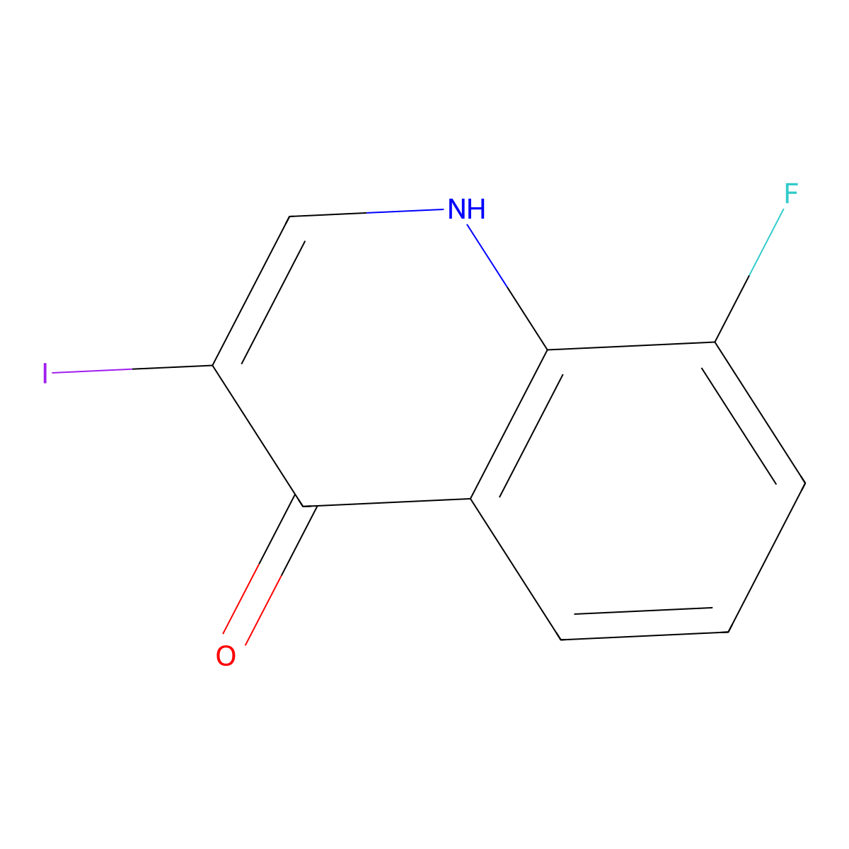8-Fluoro-3-iodoquinolin-4(1H)-one molecular structure, CAS 1330753-40-6