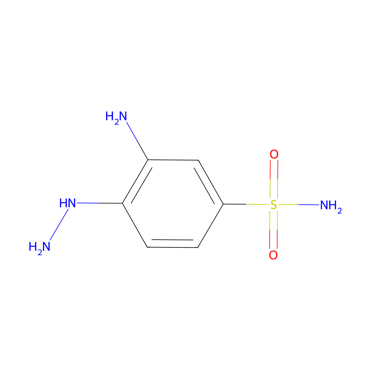 3-Amino-4-hydrazinylbenzenesulfonamide molecular structure, CAS 1330753-56-4