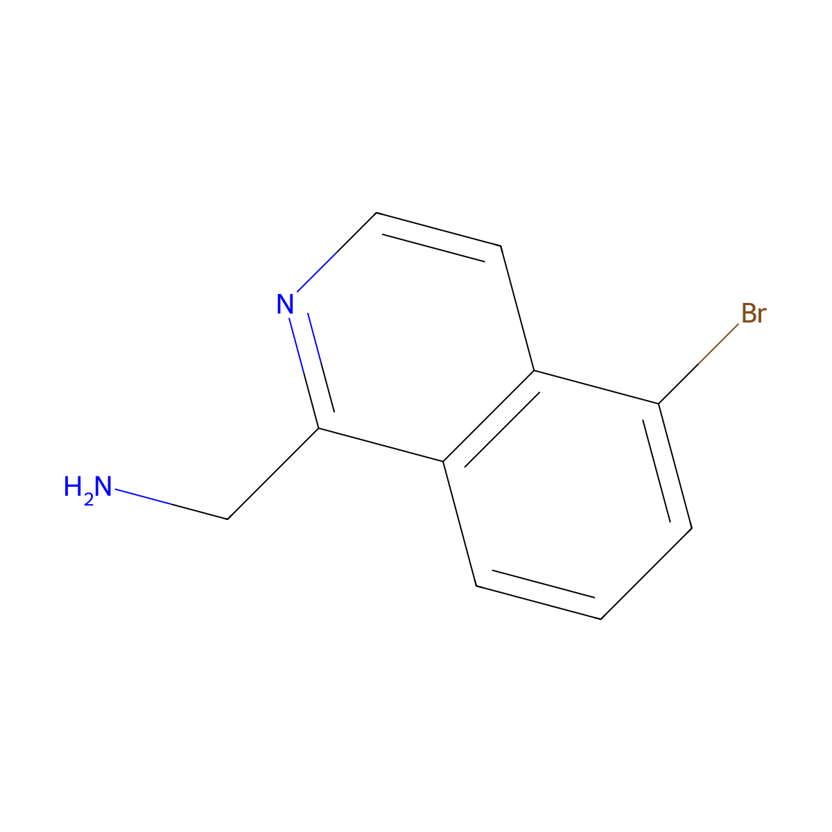 (5-Bromoisoquinolin-1-yl)methanamine molecular structure, CAS 1330753-74-6