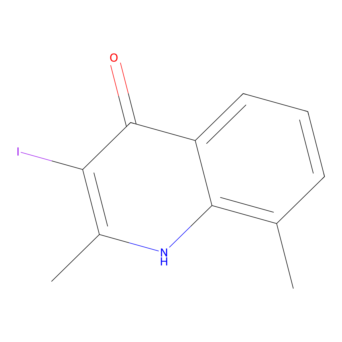 3-Iodo-2,8-dimethylquinolin-4(1H)-one molecular structure, CAS 1330754-02-3