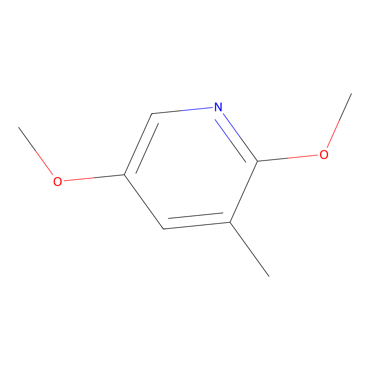 2,5-Dimethoxy-3-methylpyridine molecular structure, CAS 1330754-04-5