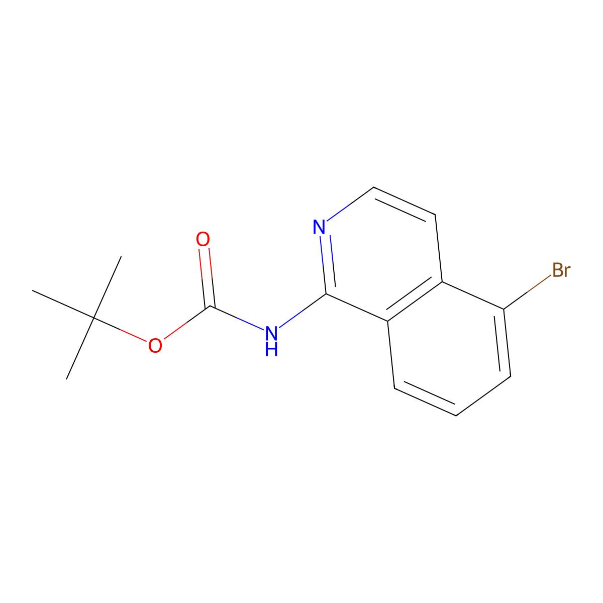 tert-Butyl (5-bromoisoquinolin-1-yl)carbamate molecular structure, CAS 1330754-23-8