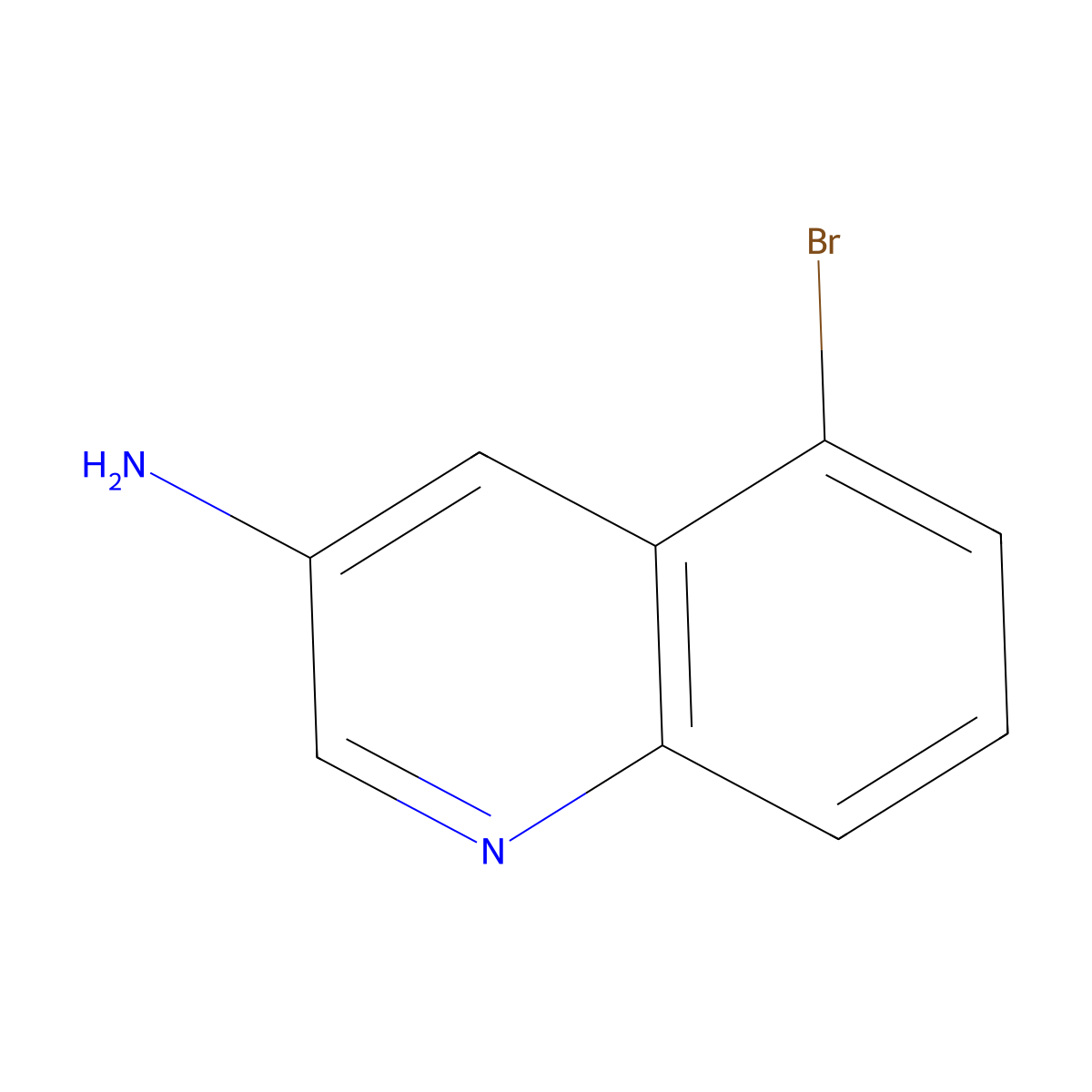 5-Bromoquinolin-3-amine molecular structure, CAS 1330754-37-4
