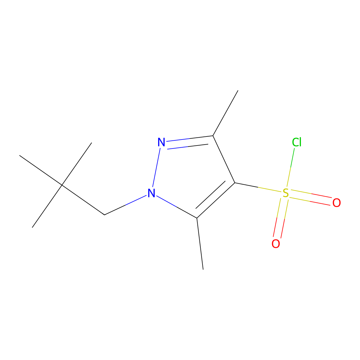 3,5-Dimethyl-1-neopentyl-1h-pyrazole-4-sulfonyl chloride molecular structure, CAS 1330754-55-6