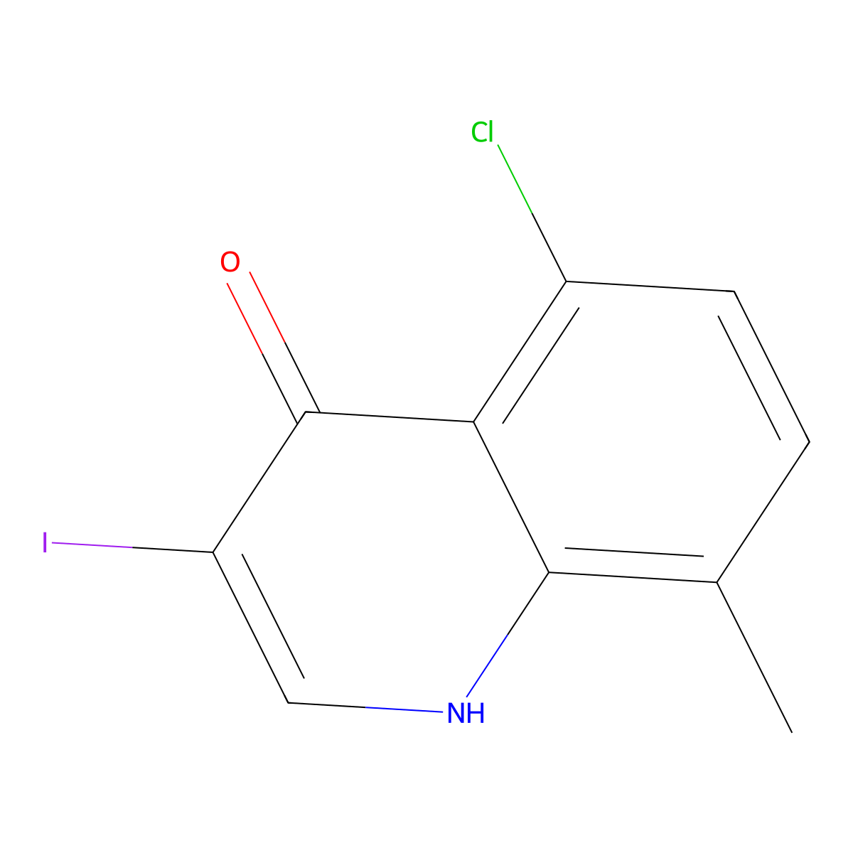 5-Chloro-3-iodo-8-methylquinolin-4(1H)-one molecular structure, CAS 1330754-67-0
