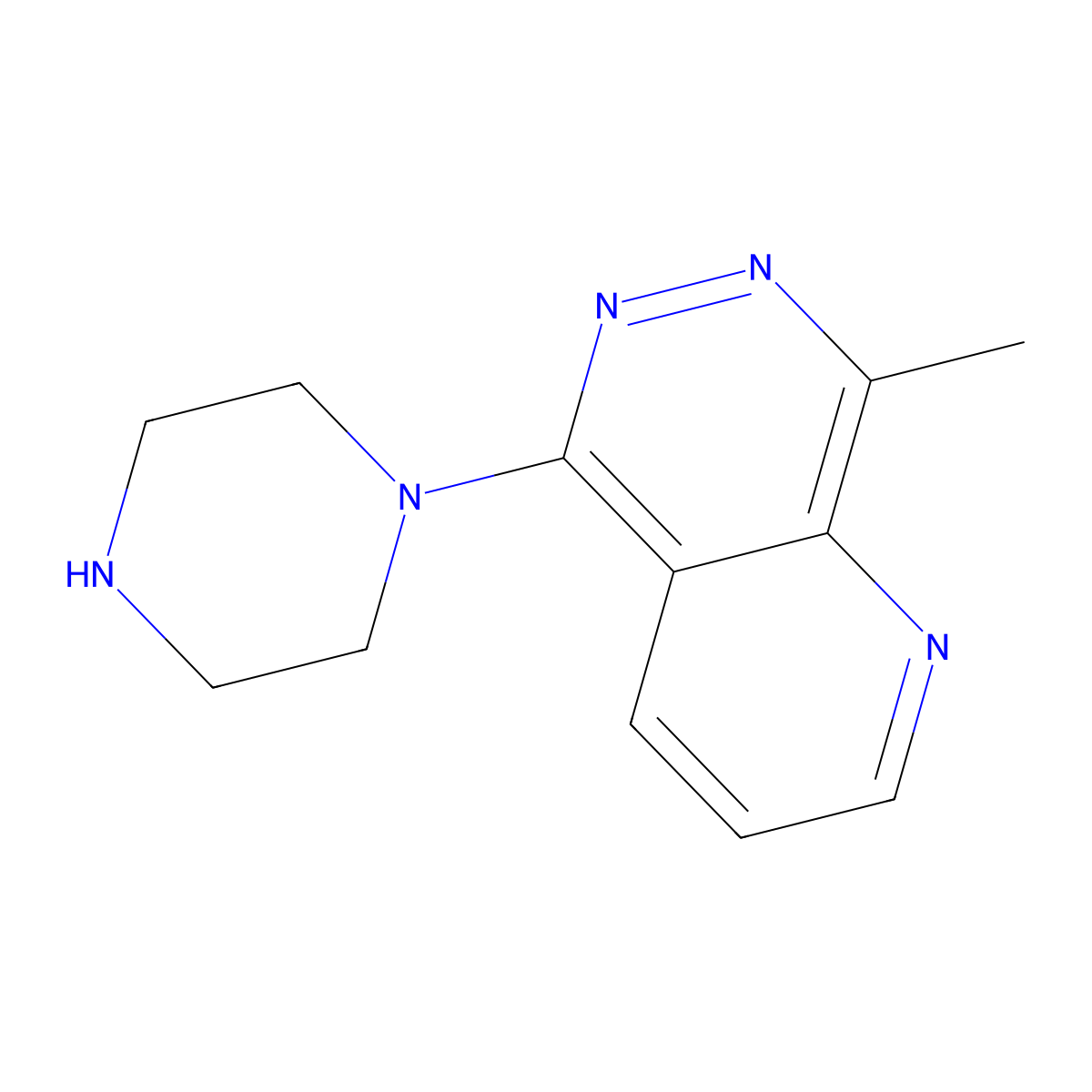 8-Methyl-5-(piperazin-1-yl)pyrido[2,3-d]pyridazine molecular structure, CAS 1330754-77-2