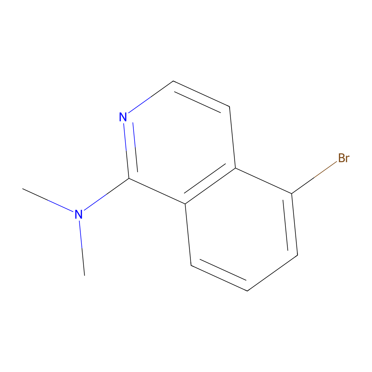5-Bromo-N,N-dimethylisoquinolin-1-amine molecular structure, CAS 1330755-16-2