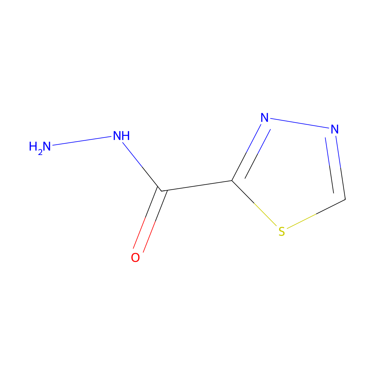 1,3,4-Thiadiazole-2-carbohydrazide molecular structure, CAS 1330755-61-7
