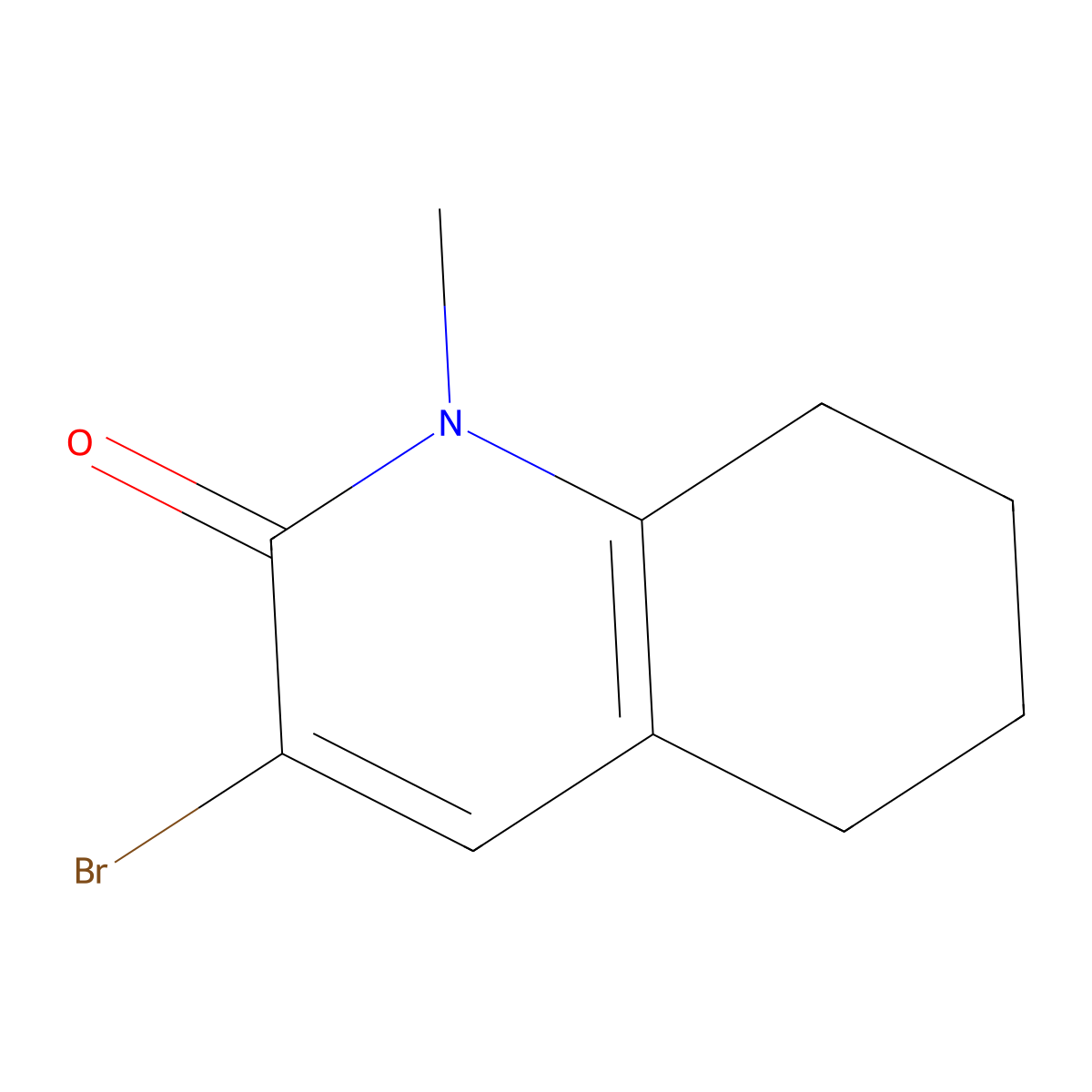 3-Bromo-1-methyl-5,6,7,8-tetrahydroquinolin-2(1H)-one molecular structure, CAS 1330755-67-3