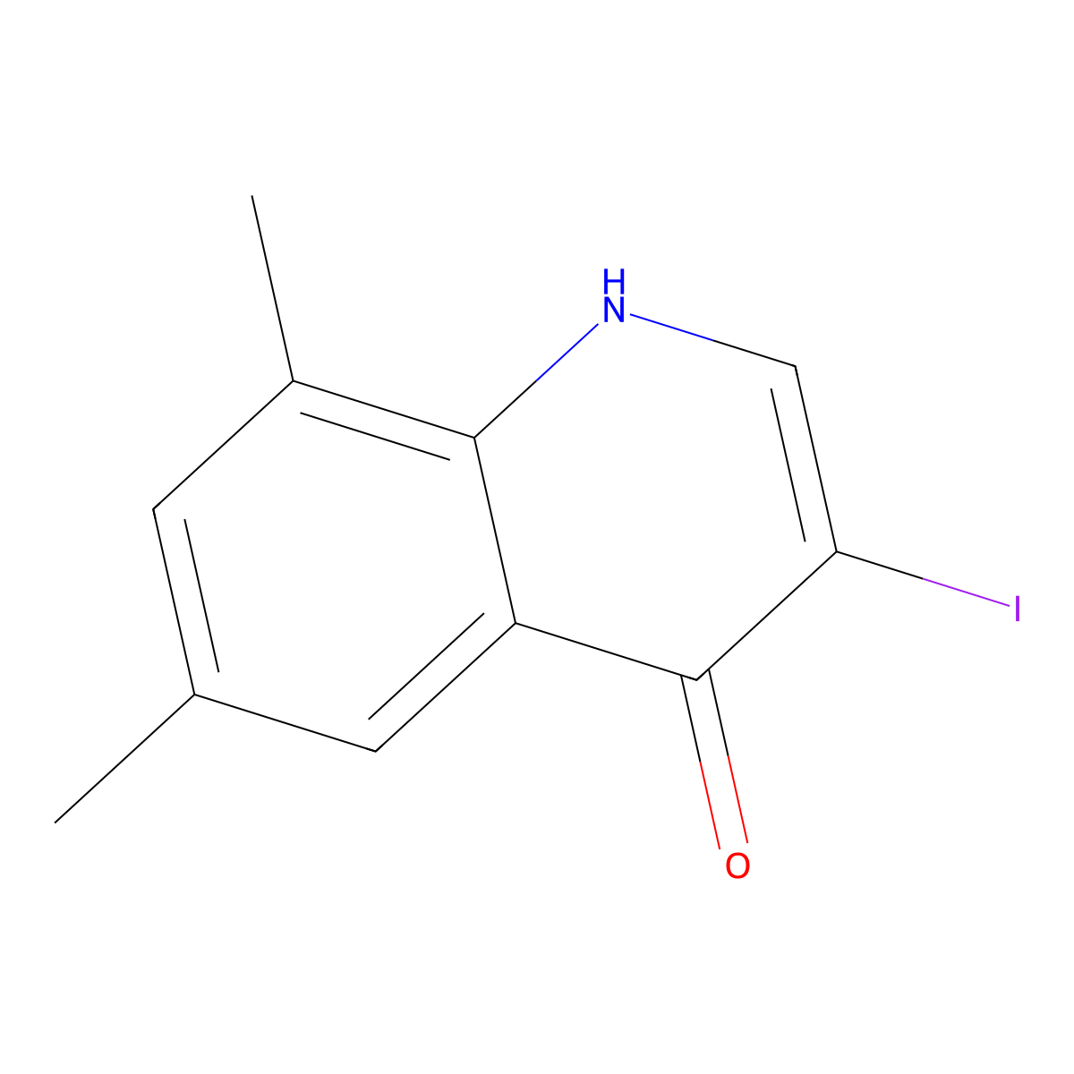 3-Iodo-6,8-dimethylquinolin-4(1H)-one molecular structure, CAS 1330755-90-2