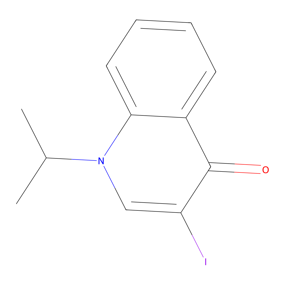 3-Iodo-1-isopropylquinolin-4(1H)-one molecular structure, CAS 1330755-93-5