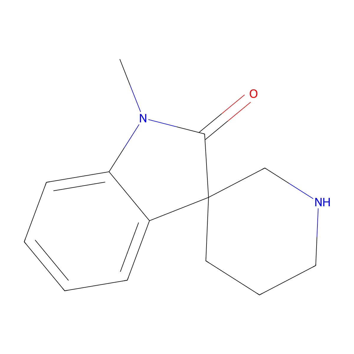 1-Methylspiro[indoline-3,3'-piperidin]-2-one molecular structure, CAS 1330756-11-0