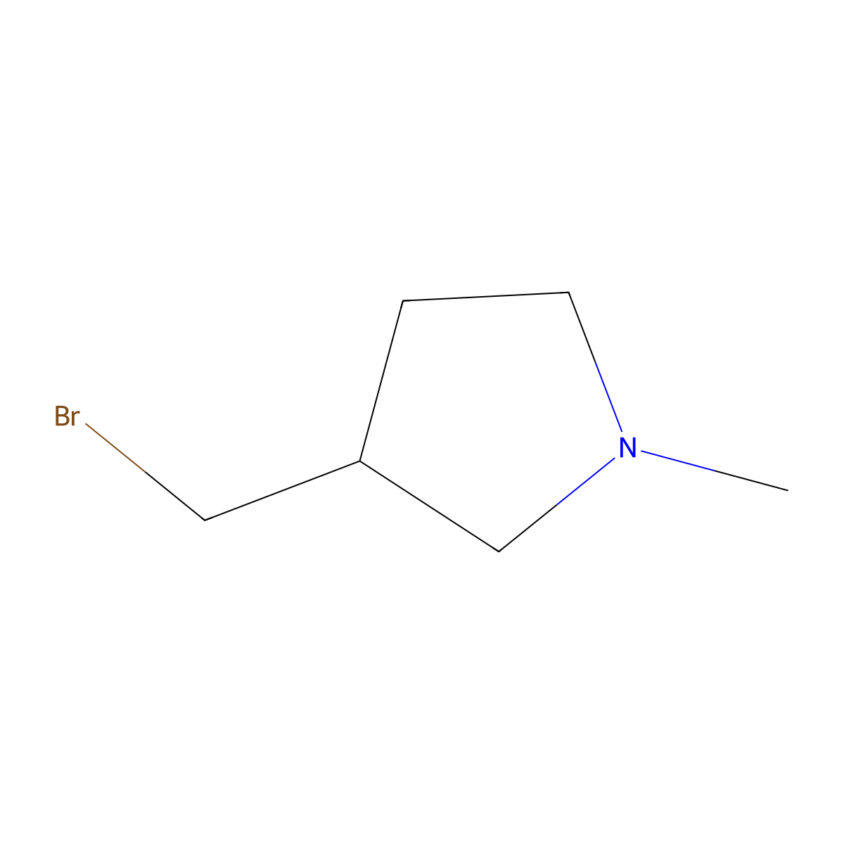 3-(Bromomethyl)-1-methylpyrrolidine molecular structure, CAS 1330756-17-6