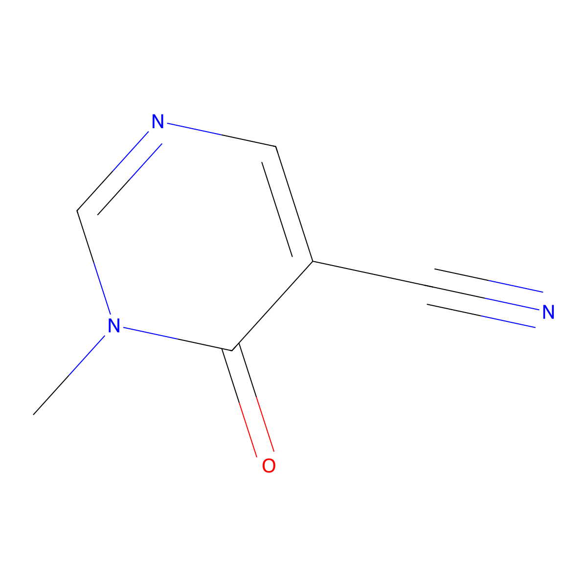 1-Methyl-6-oxo-1,6-dihydropyrimidine-5-carbonitrile molecular structure, CAS 1330756-29-0