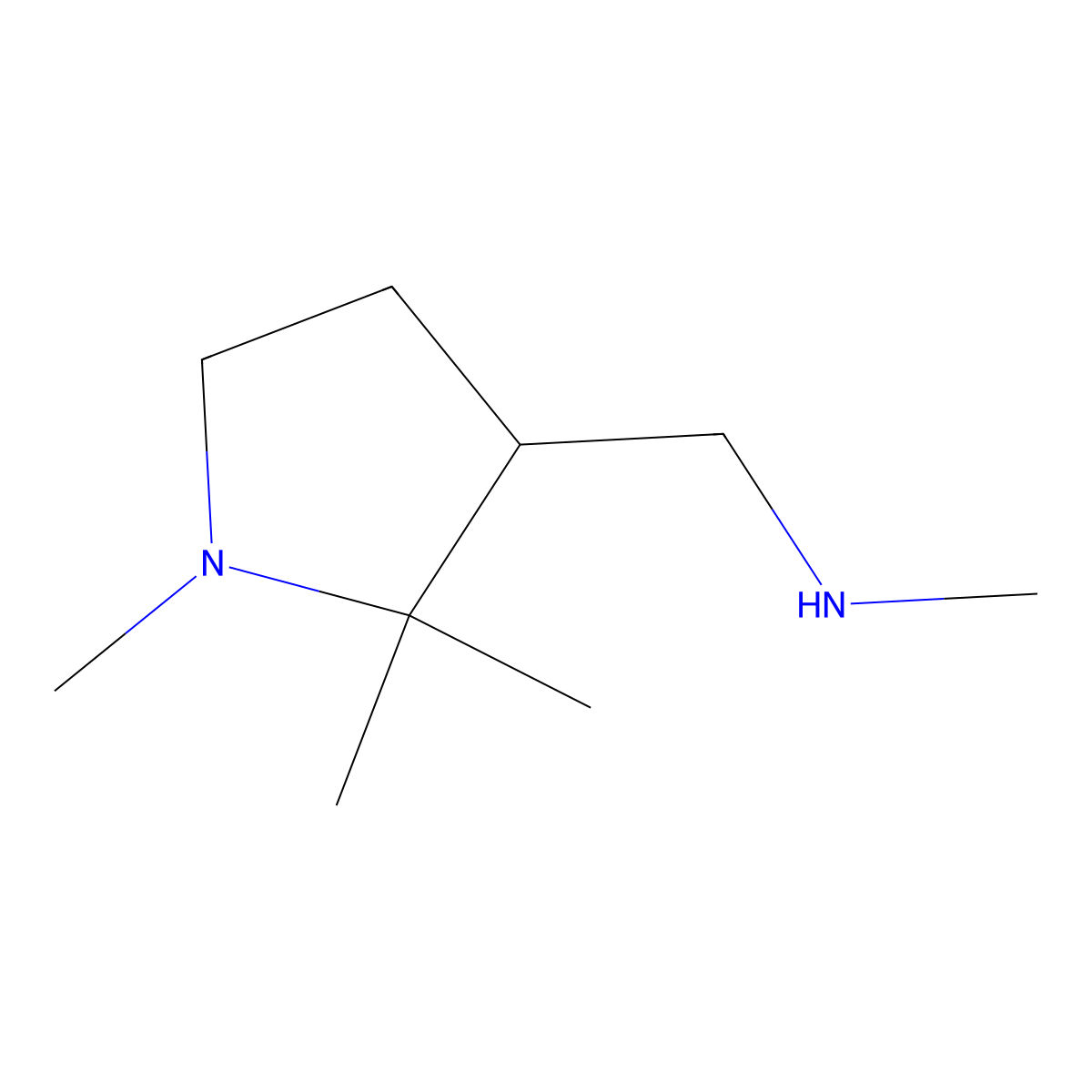N-methyl-1-(1,2,2-trimethyl-3-pyrrolidinyl)methanamine molecular structure, CAS 1330756-33-6