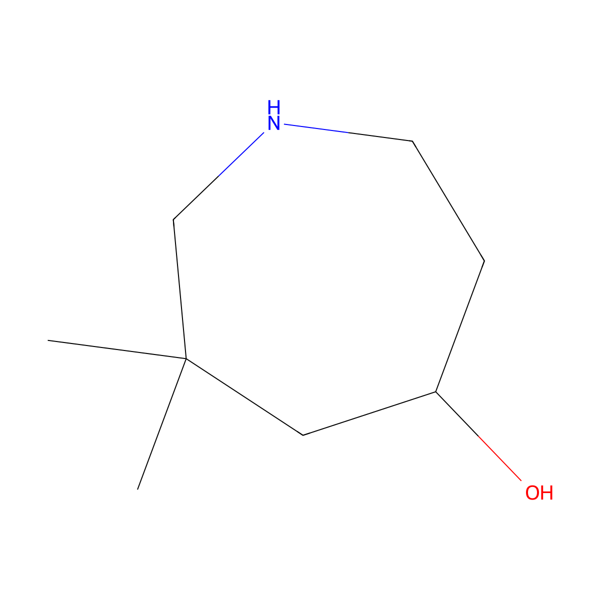 6,6-Dimethyl-4-azepanol molecular structure, CAS 1330756-34-7