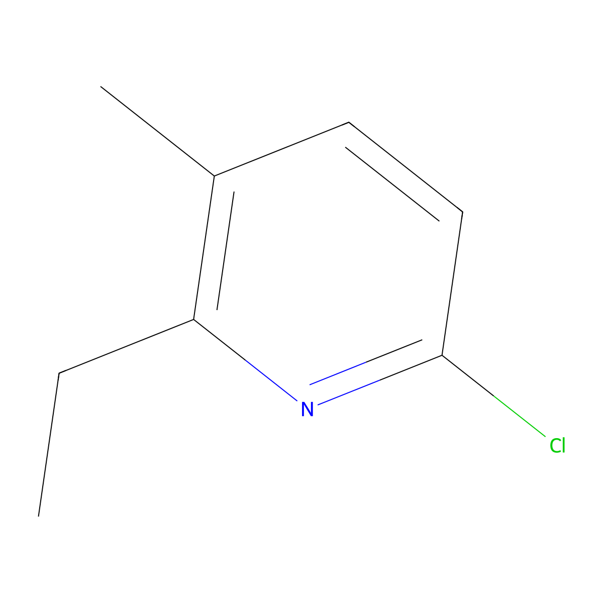 6-Chloro-2-ethyl-3-methylpyridine molecular structure, CAS 1330756-36-9