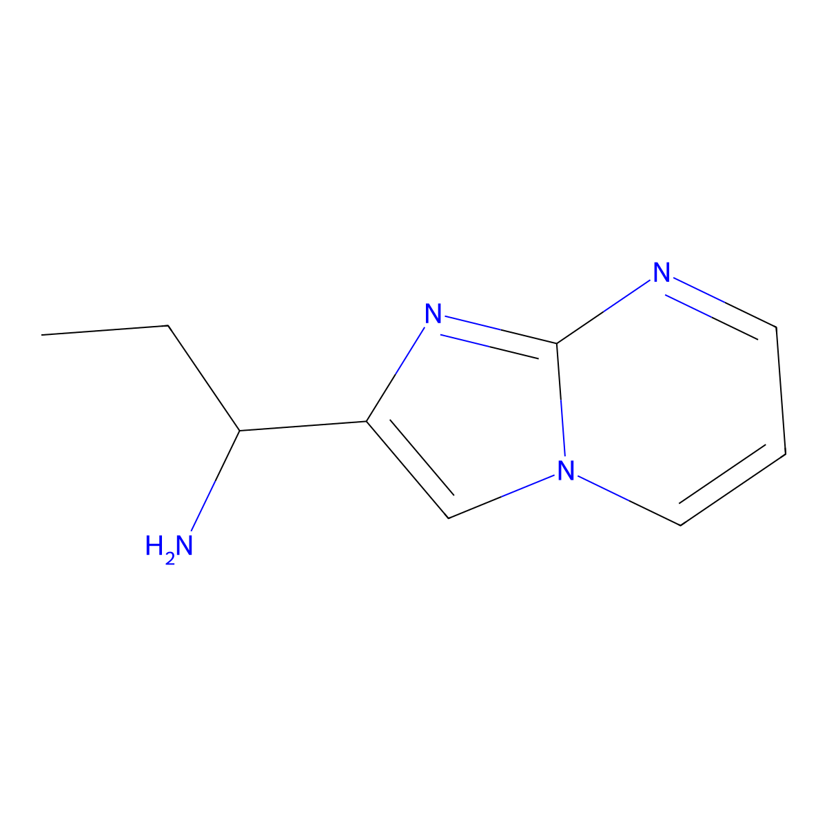 (1-Imidazo[1,2-a]pyrimidin-2-ylpropyl)amine molecular structure, CAS 1330756-37-0