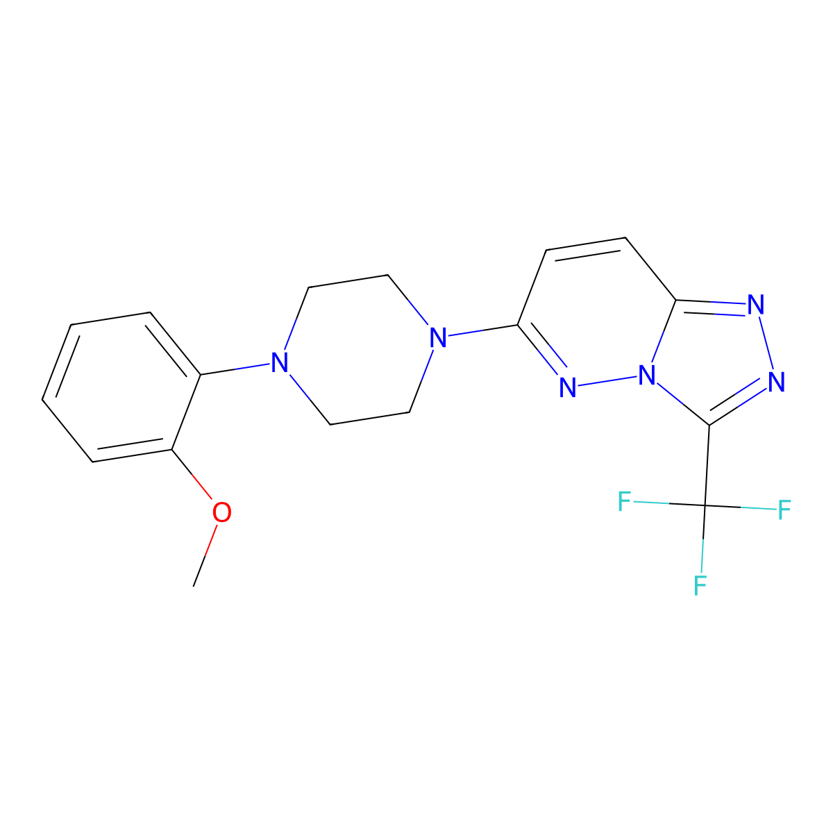 1-(2-Methoxyphenyl)-4-[3-(trifluoromethyl)-[1,2,4]triazolo[4,3-b]pyridazin-6-yl]piperazine molecular structure, CAS 1330759-37-9