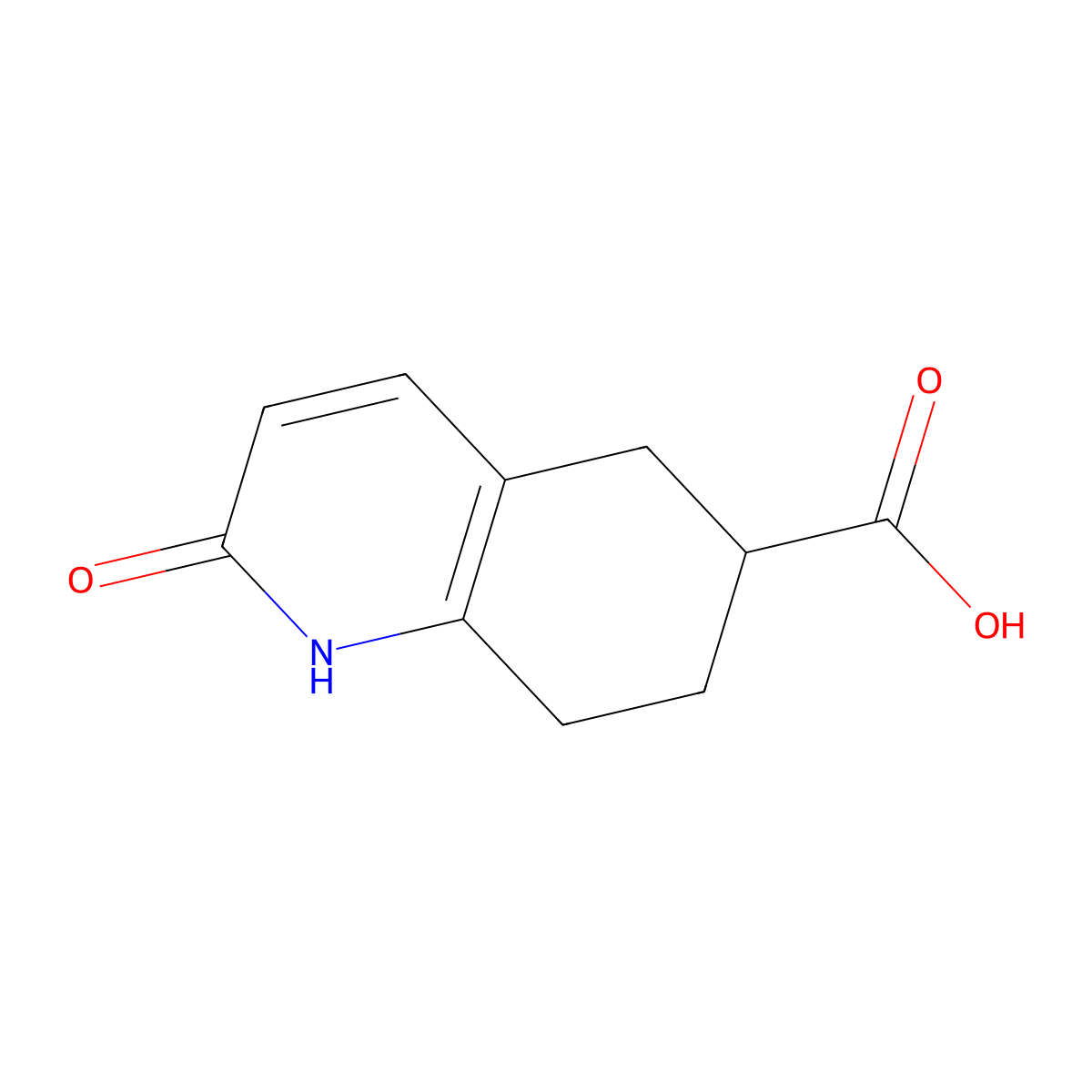 2-Oxo-1,2,5,6,7,8-hexahydroquinoline-6-carboxylic acid molecular structure, CAS 1330763-45-5
