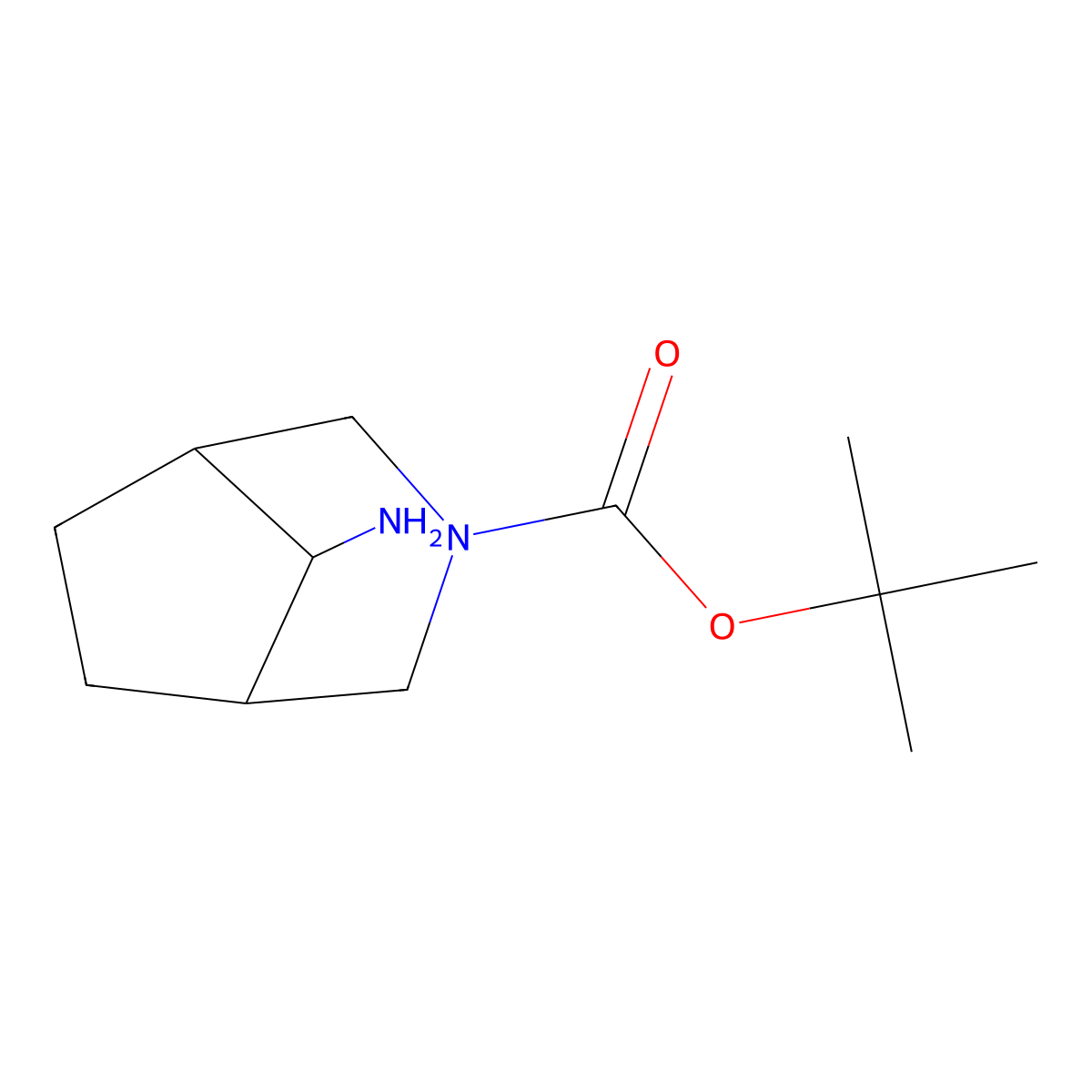 Tert-butyl 8-amino-3-azabicyclo[3.2.1]octane-3-carboxylate molecular structure, CAS 1330763-51-3
