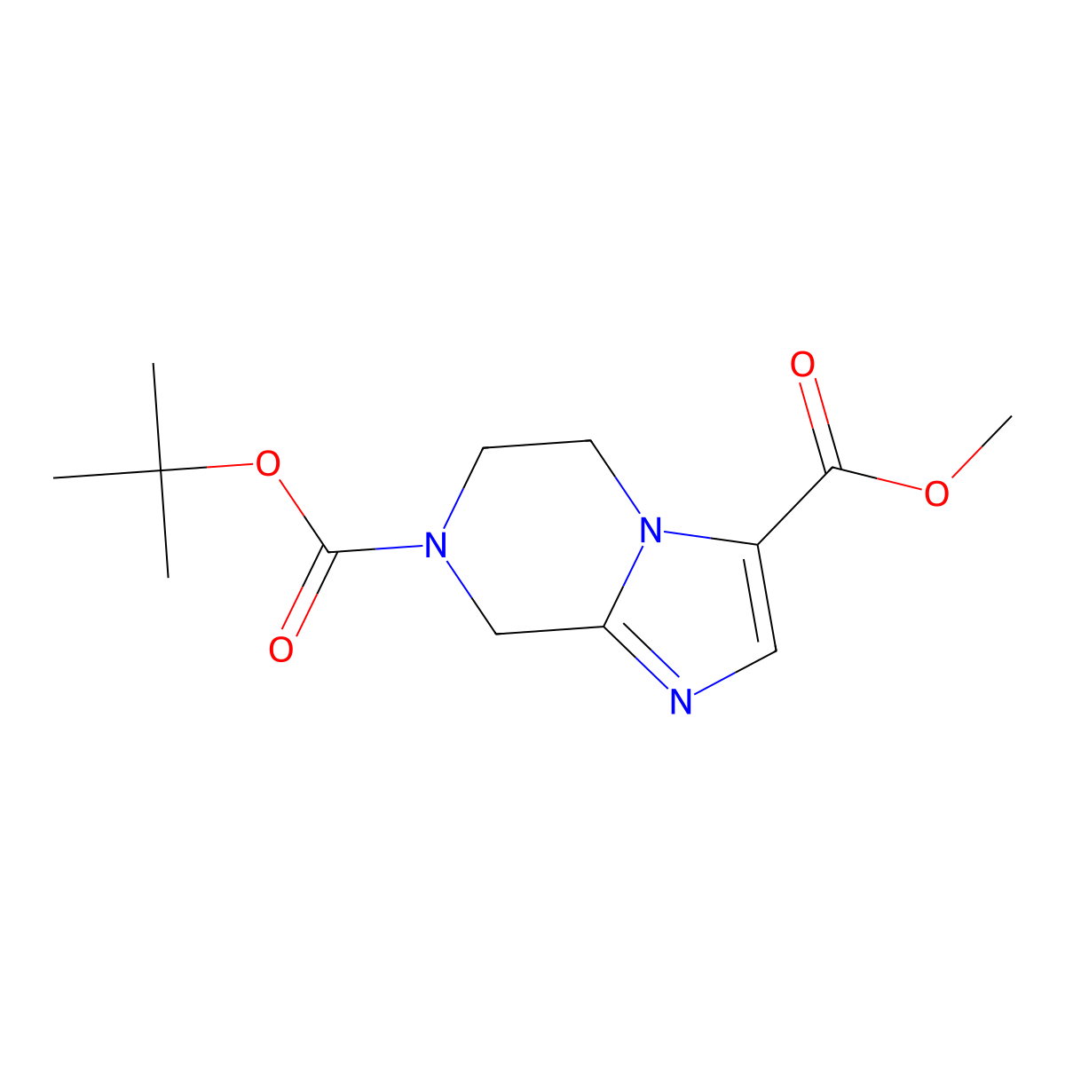 7-(1,1-Dimethylethyl) 3-methyl 5,6-dihydroimidazo[1,2-a]pyrazine-3,7(8H)-dicarboxylate molecular structure, CAS 1330763-77-3