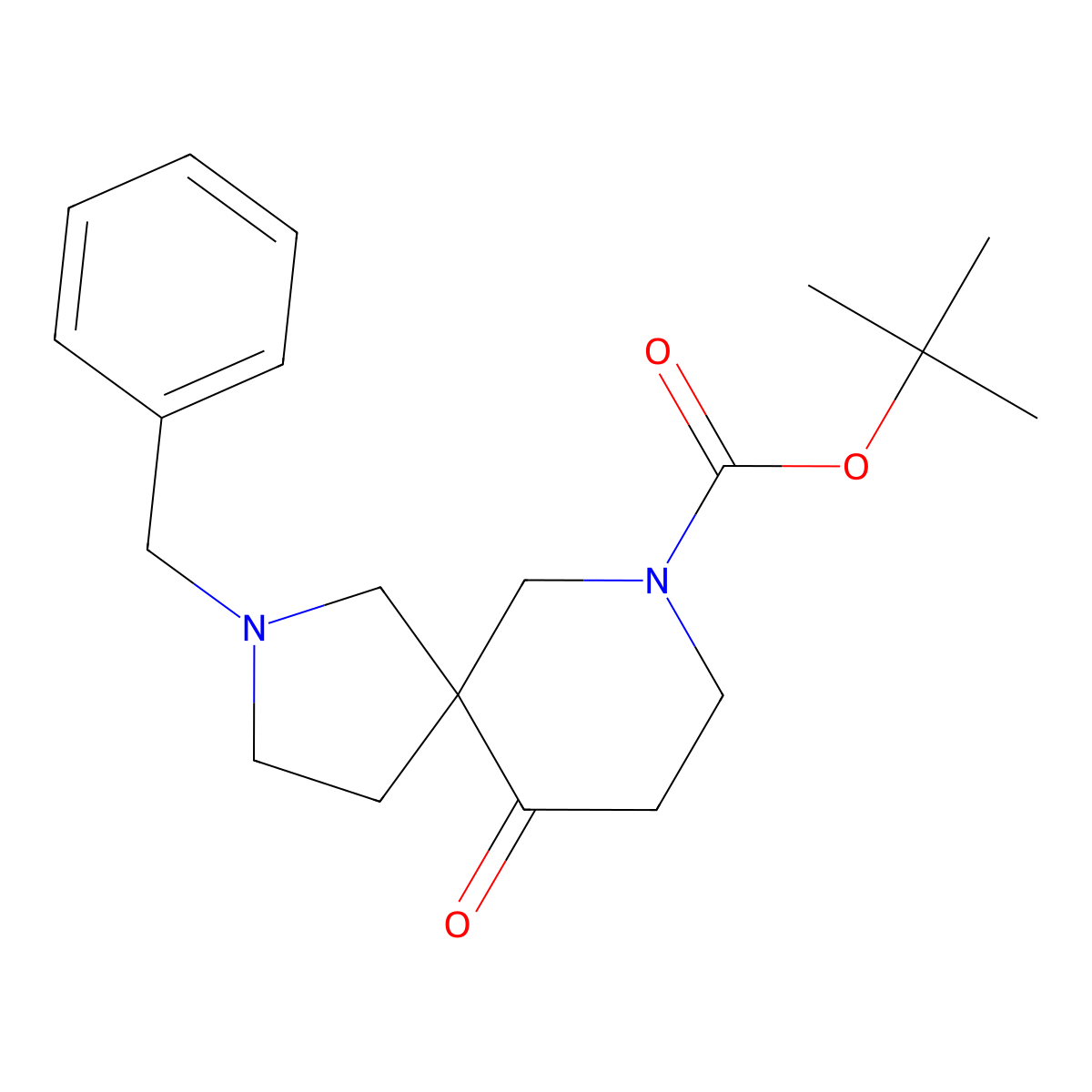 Tert-butyl 2-benzyl-10-oxo-2,7-diazaspiro[4.5]decane-7-carboxylate molecular structure, CAS 1330764-01-6
