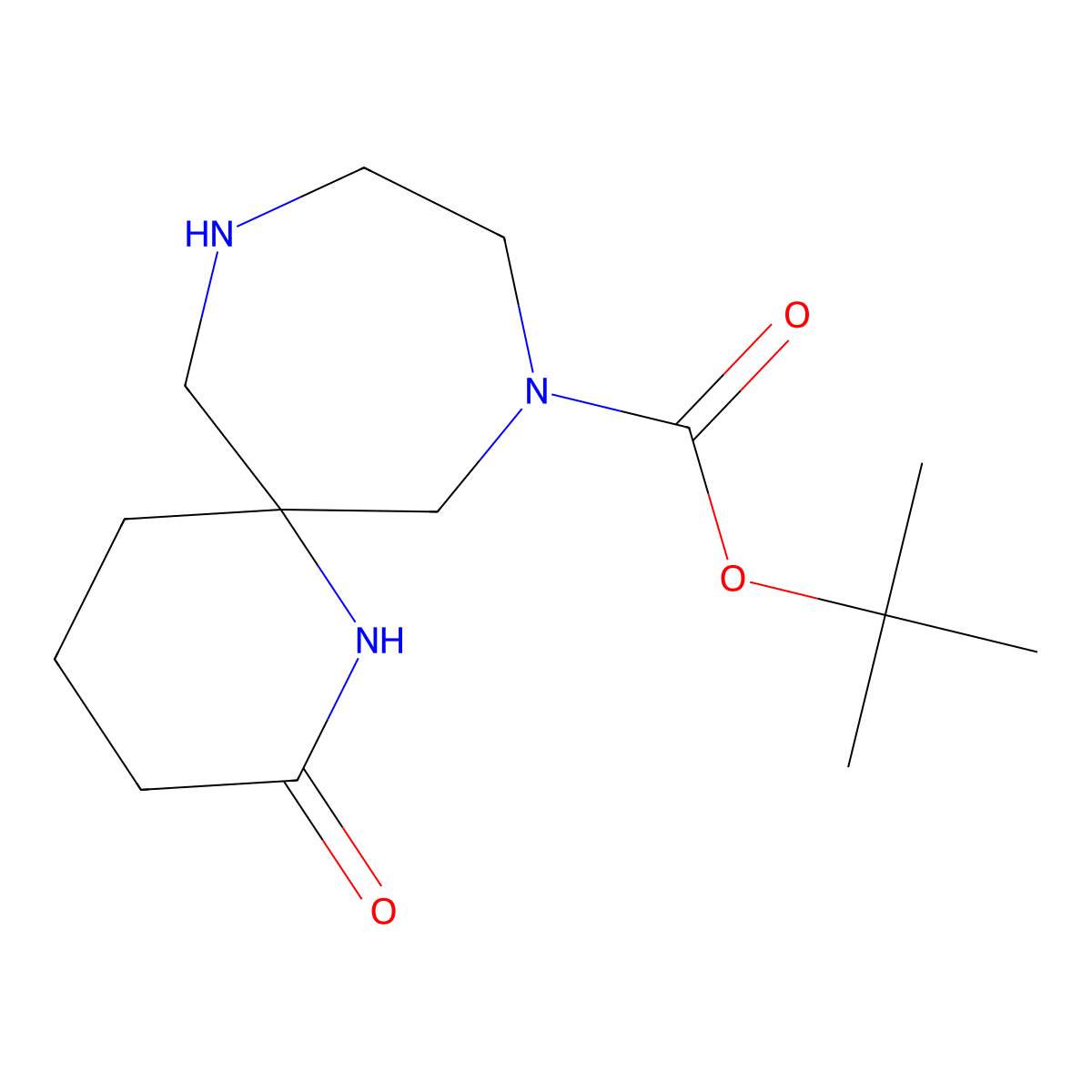 tert-Butyl 2-oxo-1,8,11-triazaspiro[5.6]dodecane-8-carboxylate molecular structure, CAS 1330764-03-8