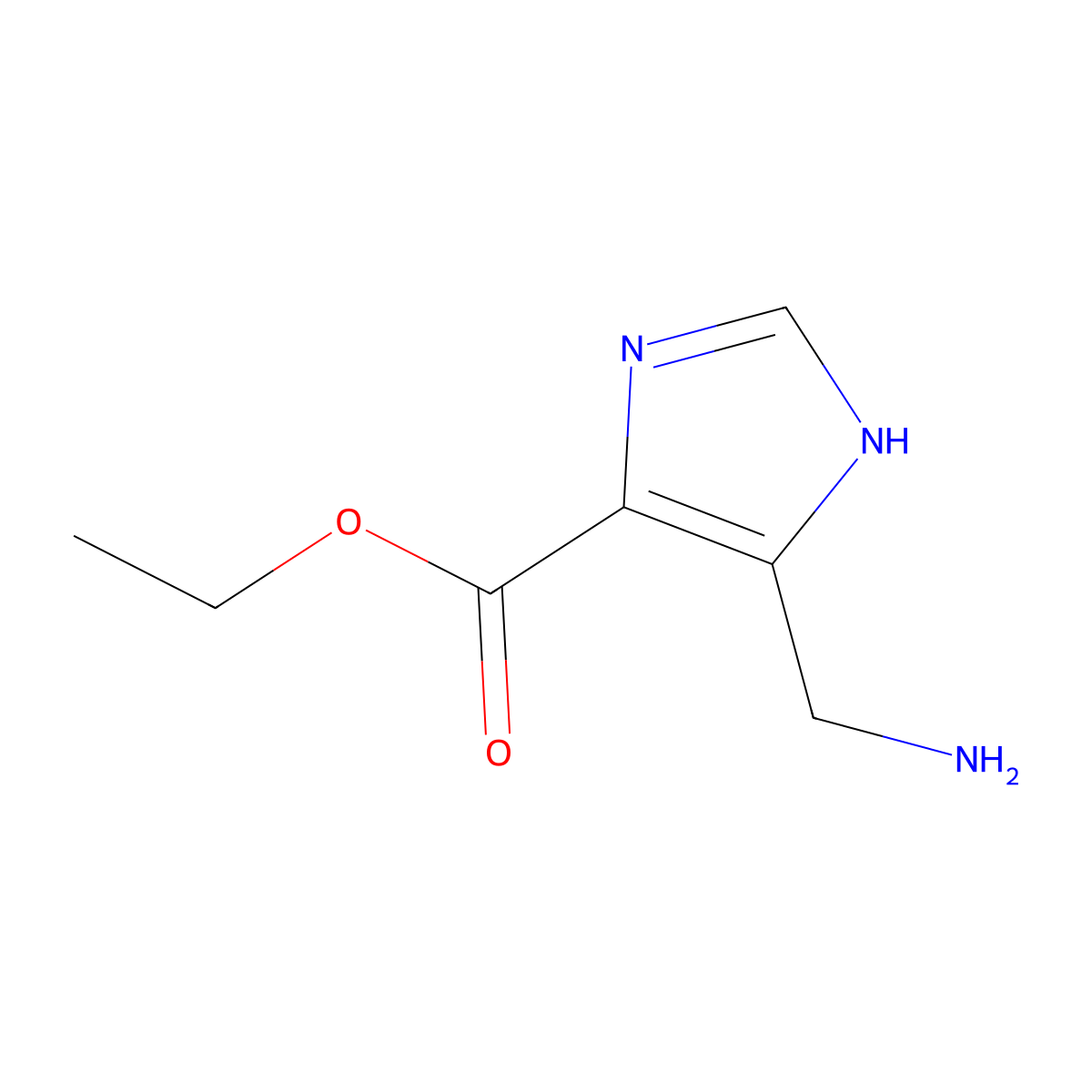 5-Aminomethyl-3H-imidazole-4-carboxylic acid ethyl ester molecular structure, CAS 1330764-24-3