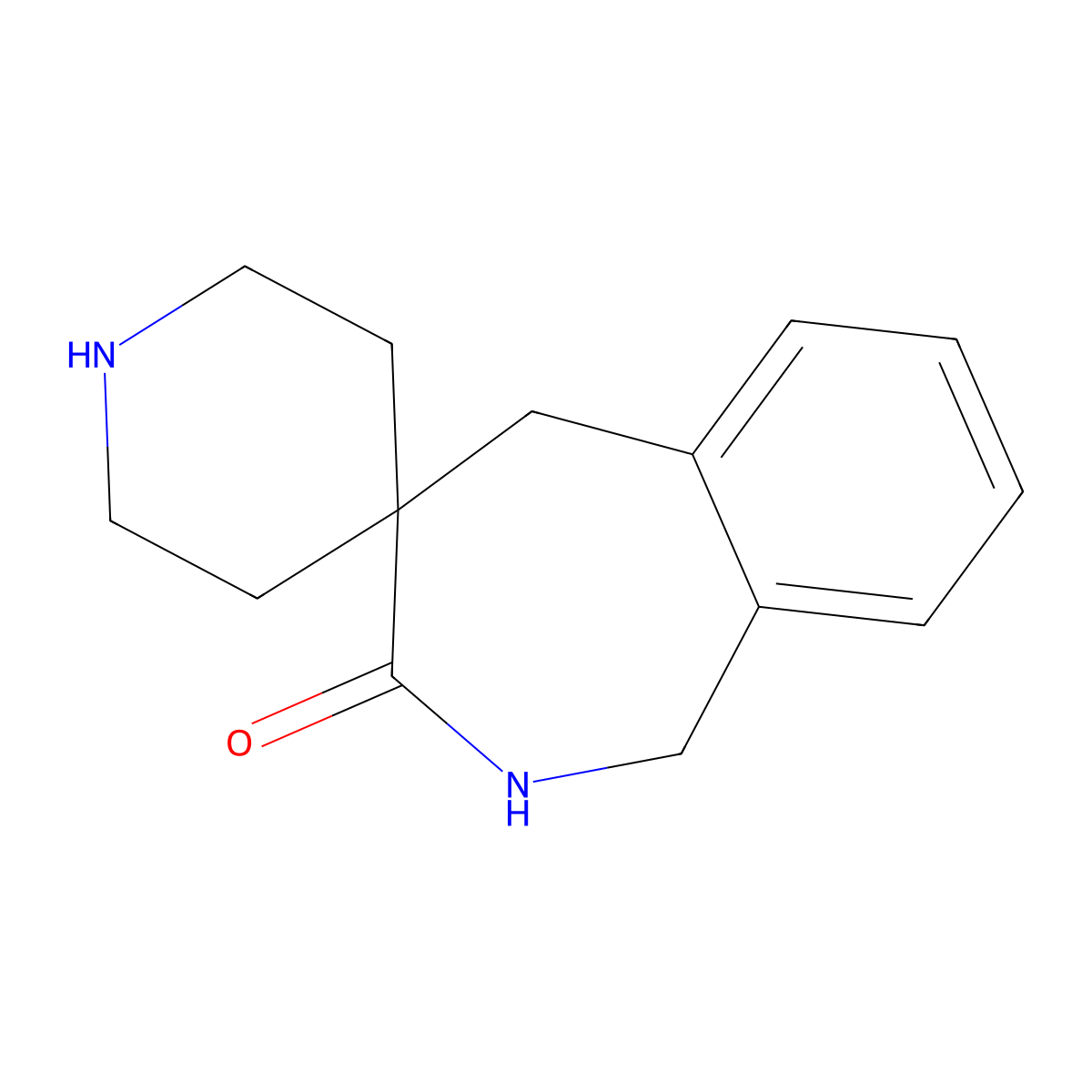 1,2-Dihydrospiro[benzo[c]azepine-4,4'-piperidin]-3(5H)-one molecular structure, CAS 1330764-30-1
