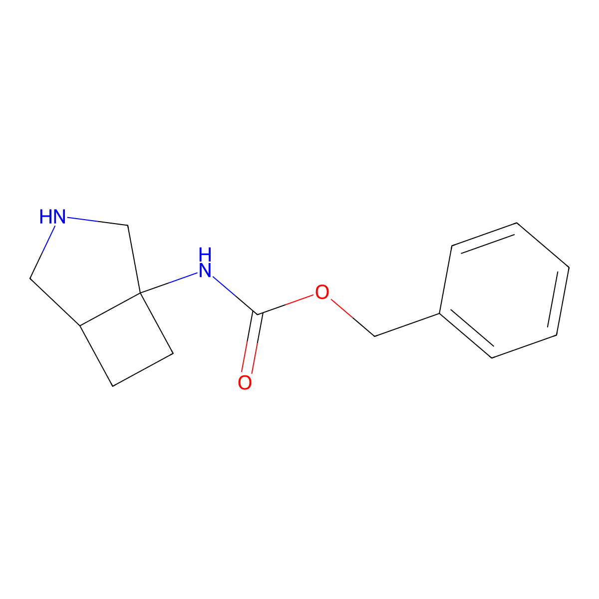 Benzyl 3-azabicyclo[3.2.0]heptan-1-ylcarbamate molecular structure, CAS 1330764-57-2