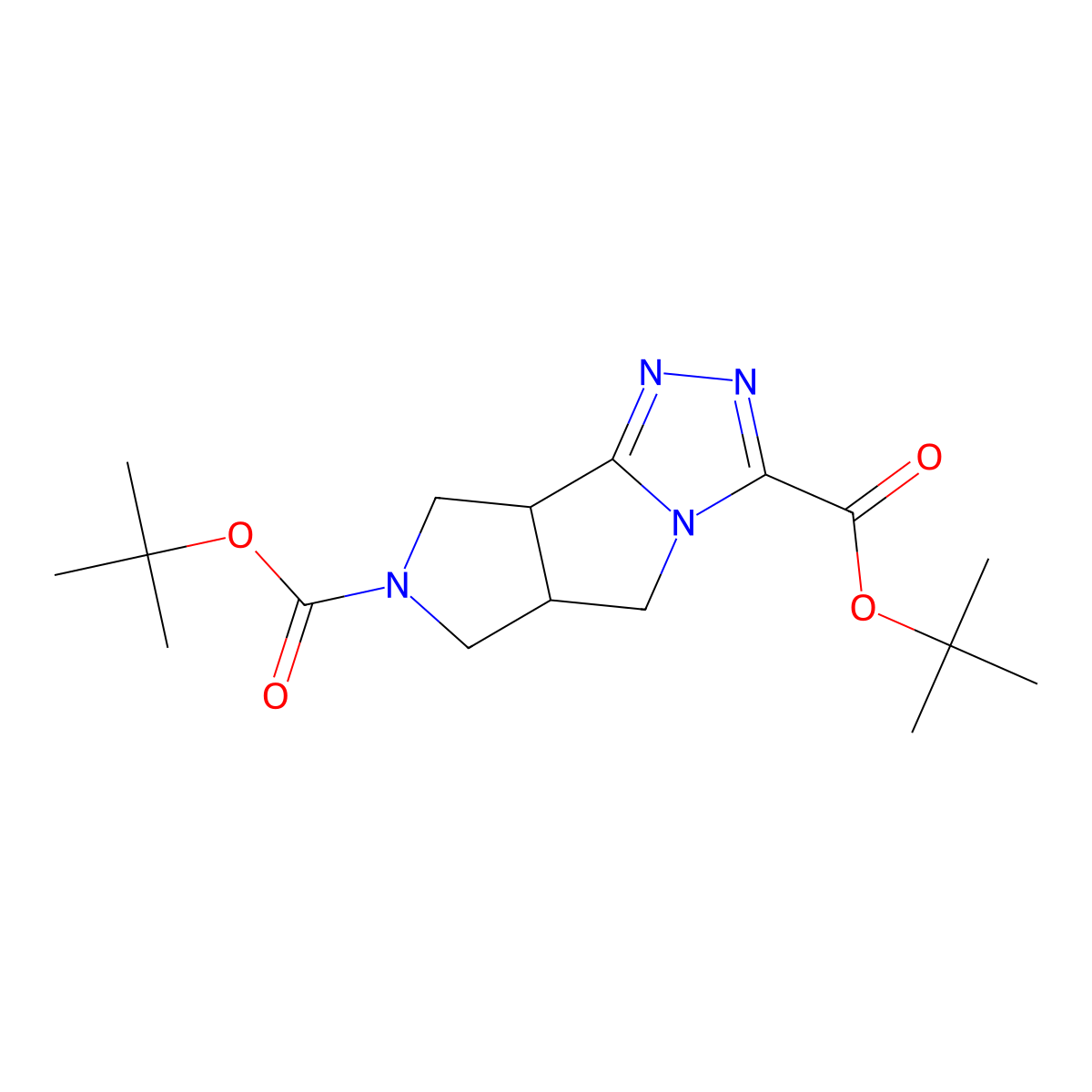 Cis-Di-Tert-Butyl 5A,6,8,8A-Tetrahydropyrrolo[3,4:3,4]Pyrrolo[2,1-C][1,2,4]Triazole-3,7(5H)-Dicarboxylate molecular structure, CAS 1330764-67-4