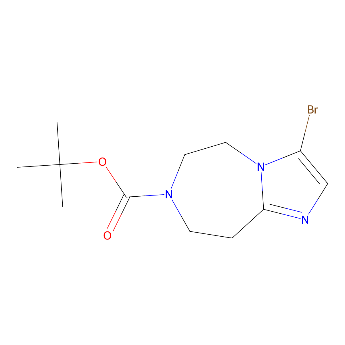 tert-Butyl 3-bromo-8,9-dihydro-5H-imidazo[1,2-d][1,4]diazepine-7(6H)-carboxylate molecular structure, CAS 1330765-01-9
