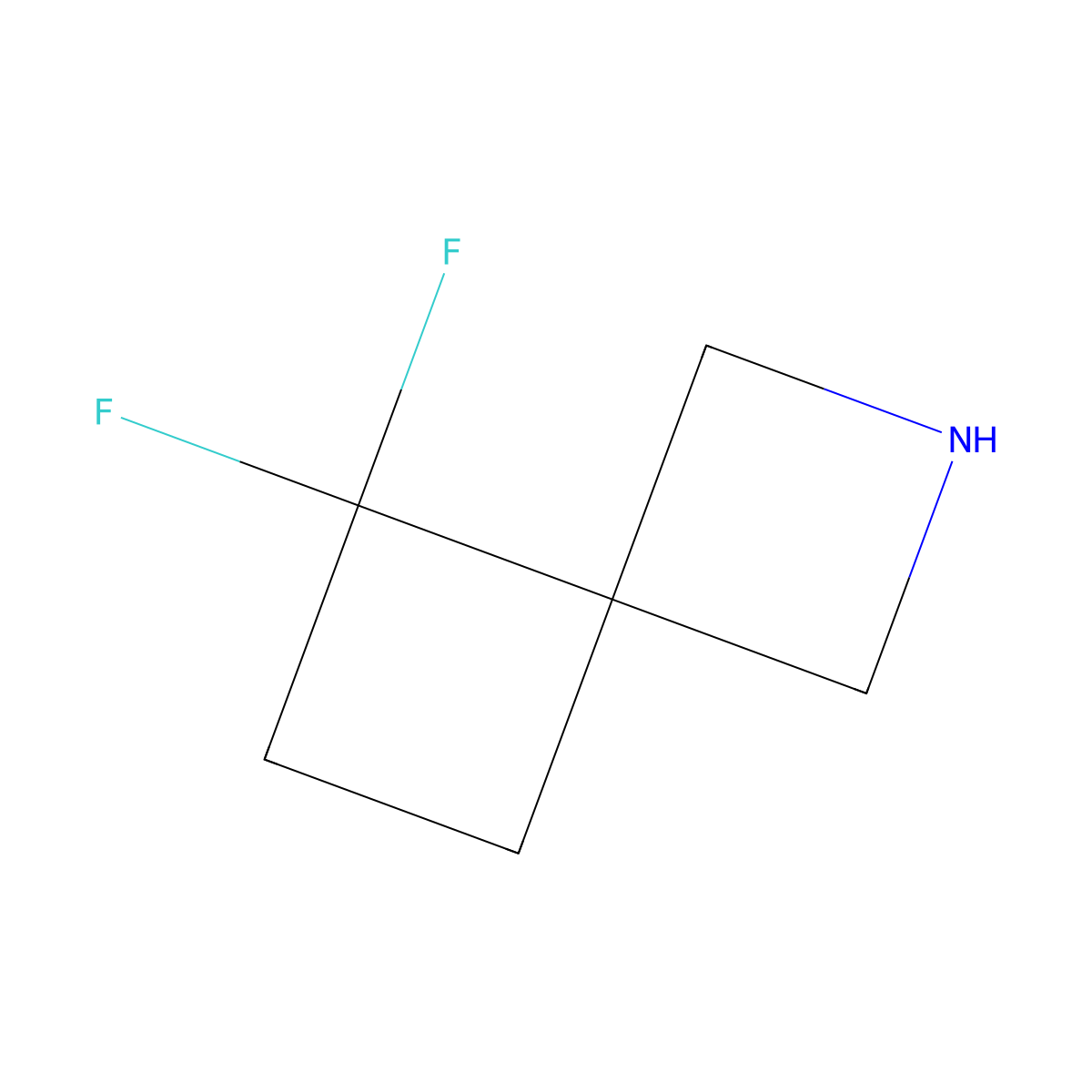 5,5-Difluoro-2-azaspiro[3.3]heptane molecular structure, CAS 1330765-36-0