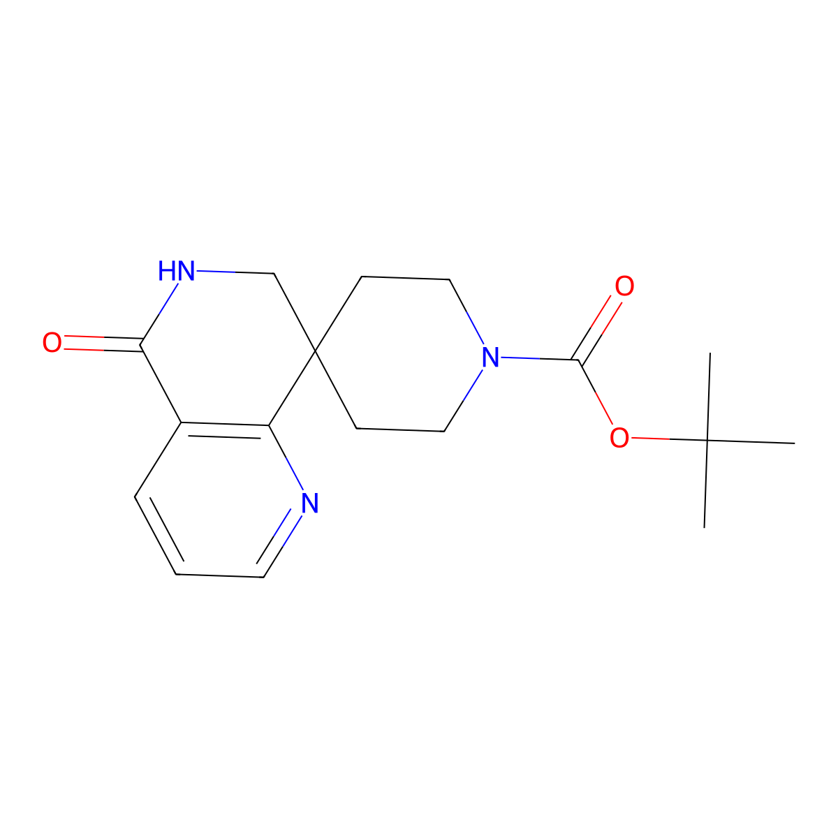 tert-butyl 5-oxo-6,7-dihydro-5H-spiro[[1,6]naphthyridine-8,4'-piperidine]-1'-carboxylate molecular structure, CAS 1330765-76-8