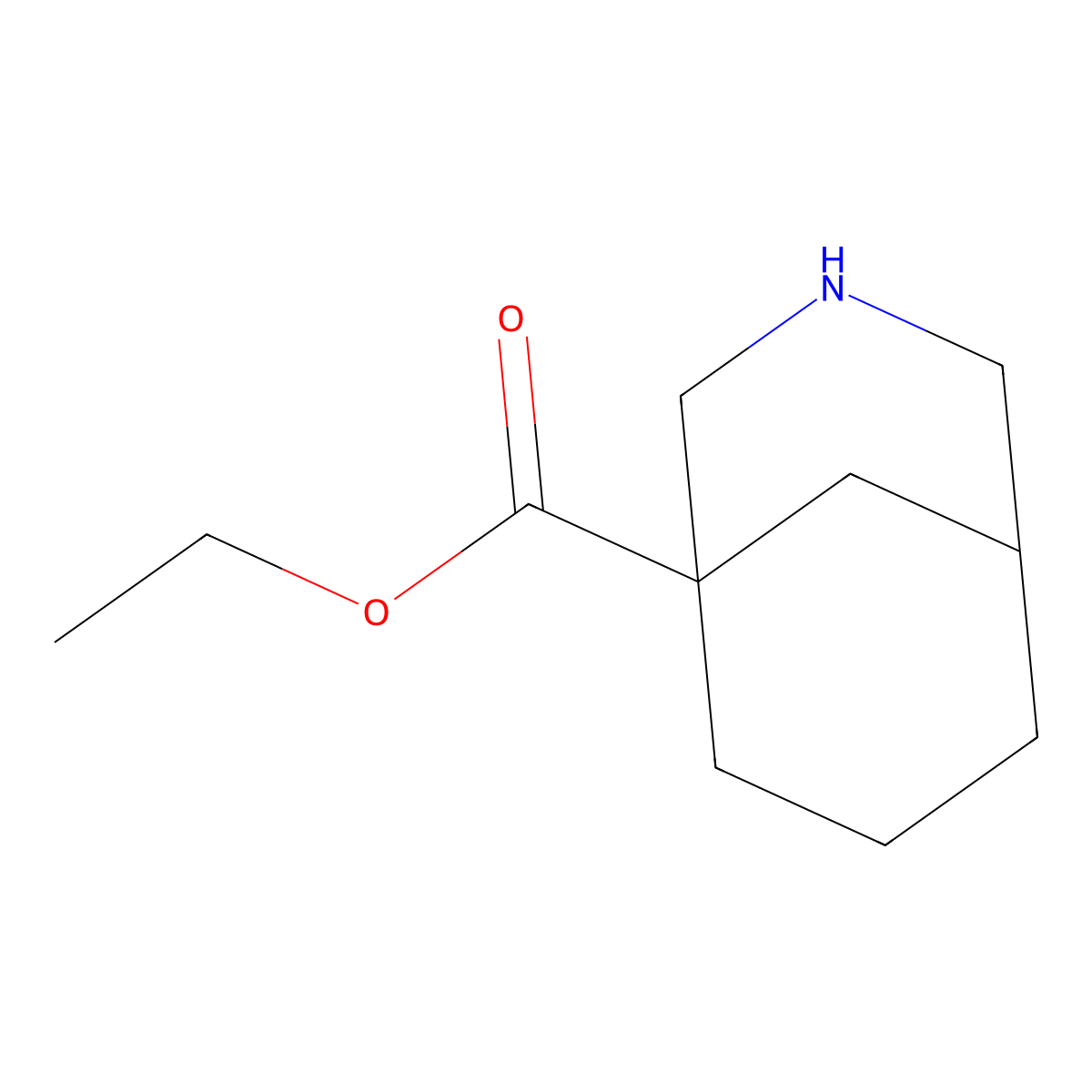 Ethyl 3-azabicyclo[3.3.1]nonane-1-carboxylate molecular structure, CAS 1330766-09-0