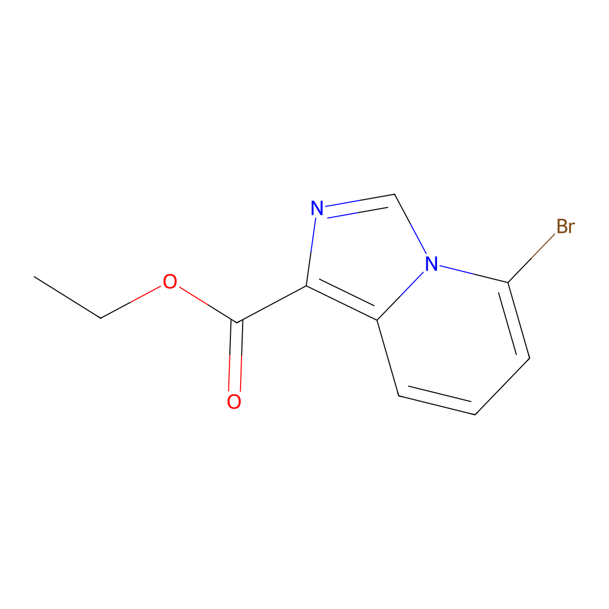 Ethyl 5-bromoimidazo(1,5-a)pyridine-1-carboxylate molecular structure, CAS 1330766-11-4