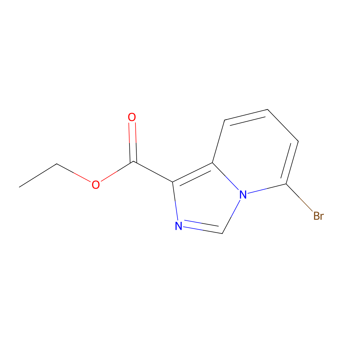 Ethyl 5-bromoimidazo(1,5-a)pyridine-1-carboxylate molecular structure, CAS 1330766-11-4