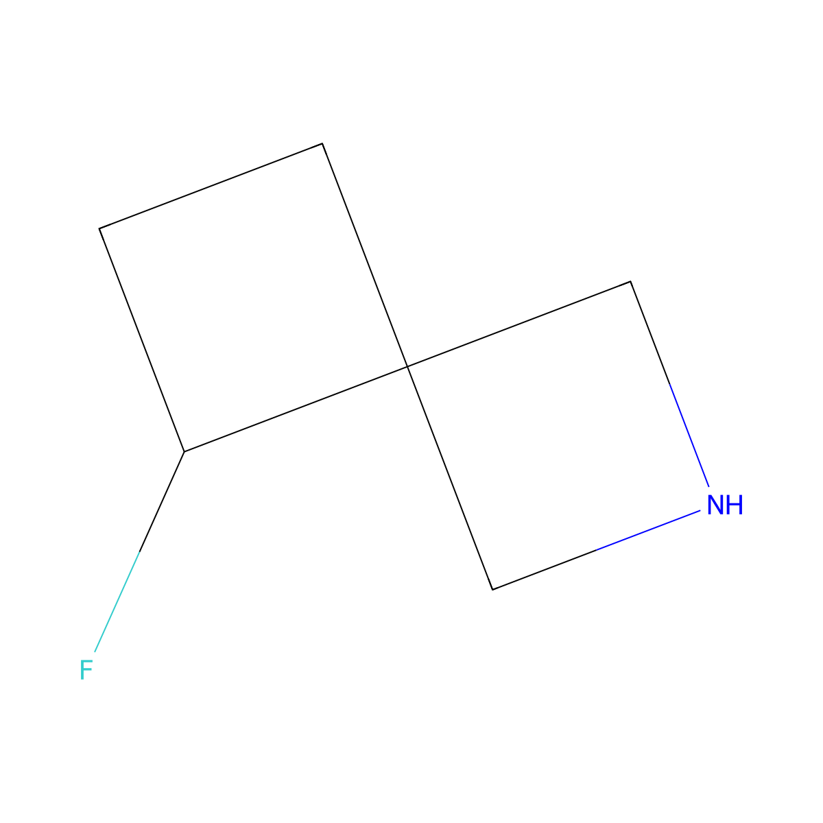 5-Fluoro-2-azaspiro[3.3]heptane molecular structure, CAS 1330766-18-1