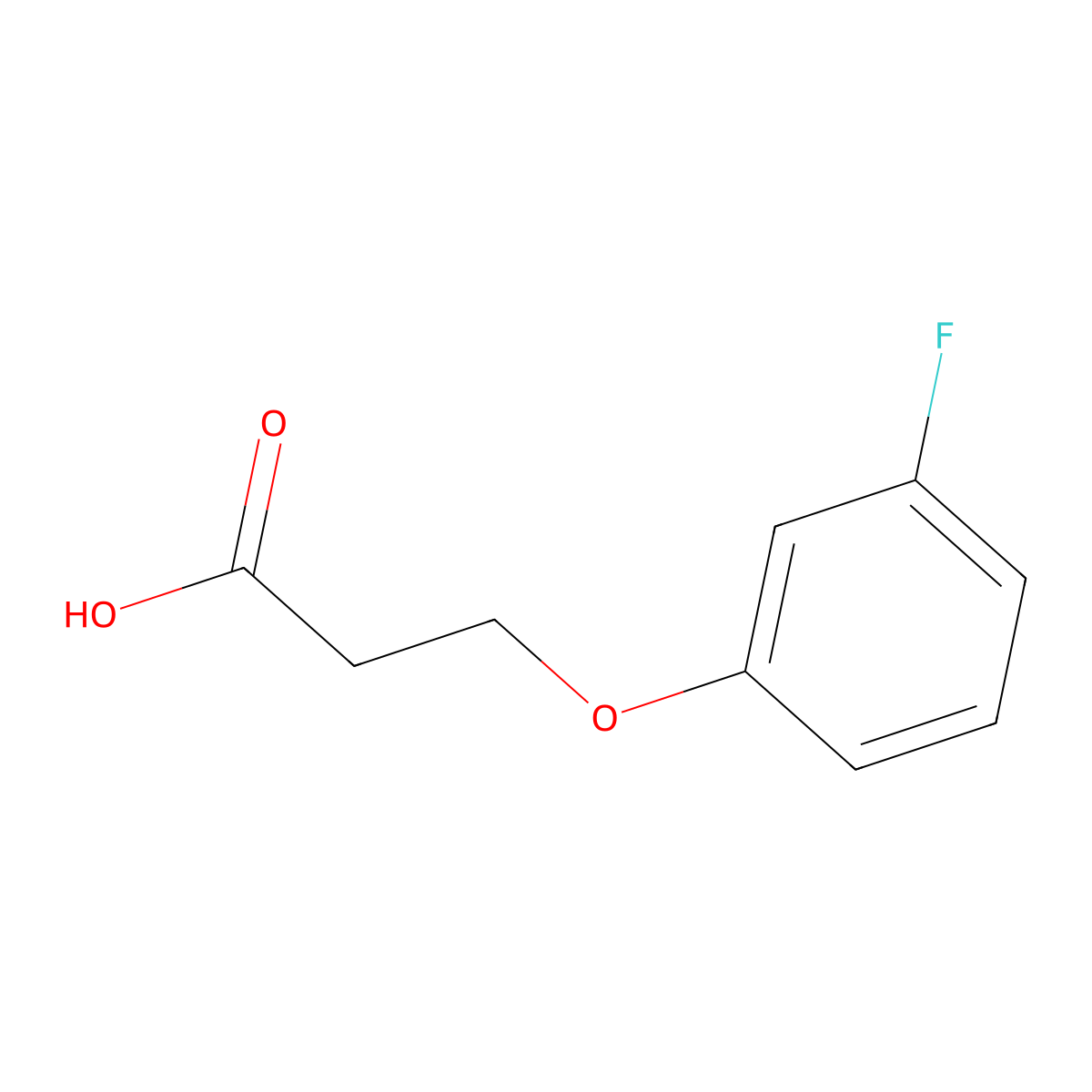 3-(3-Fluorophenoxy)propanoic acid molecular structure, CAS 133077-42-6