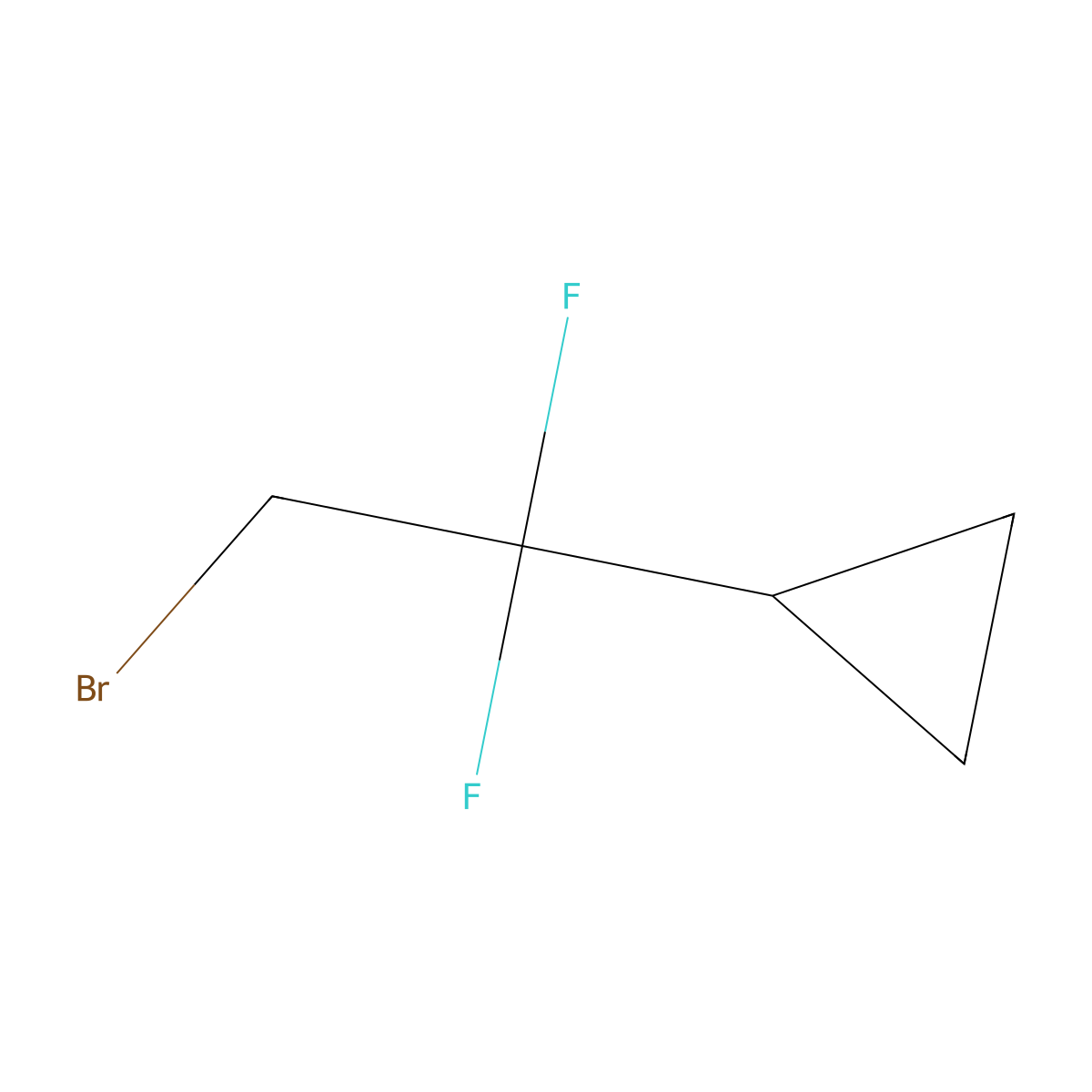 (2-Bromo-1,1-difluoroethyl)cyclopropane molecular structure, CAS 1330779-10-6