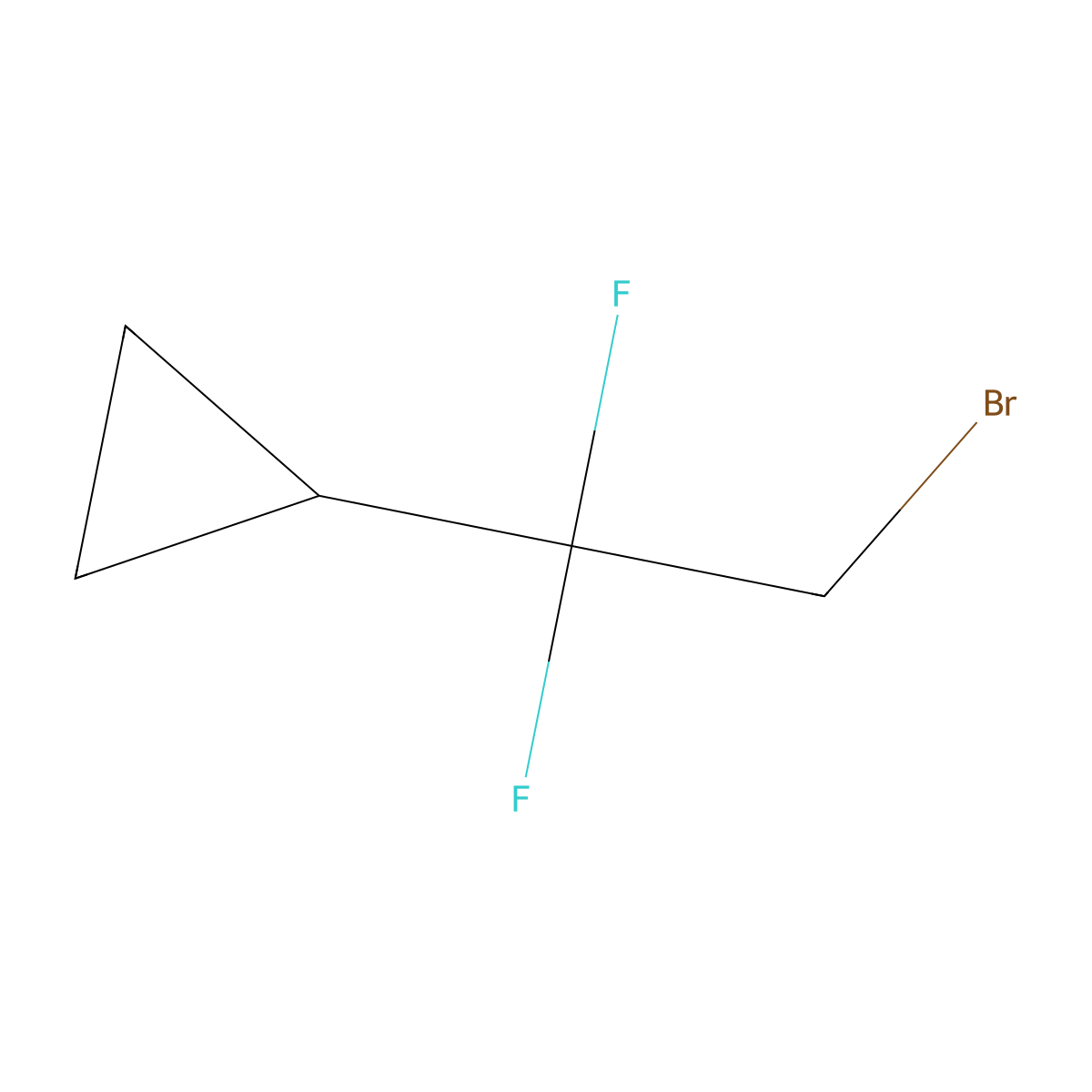 (2-Bromo-1,1-difluoroethyl)cyclopropane molecular structure, CAS 1330779-10-6