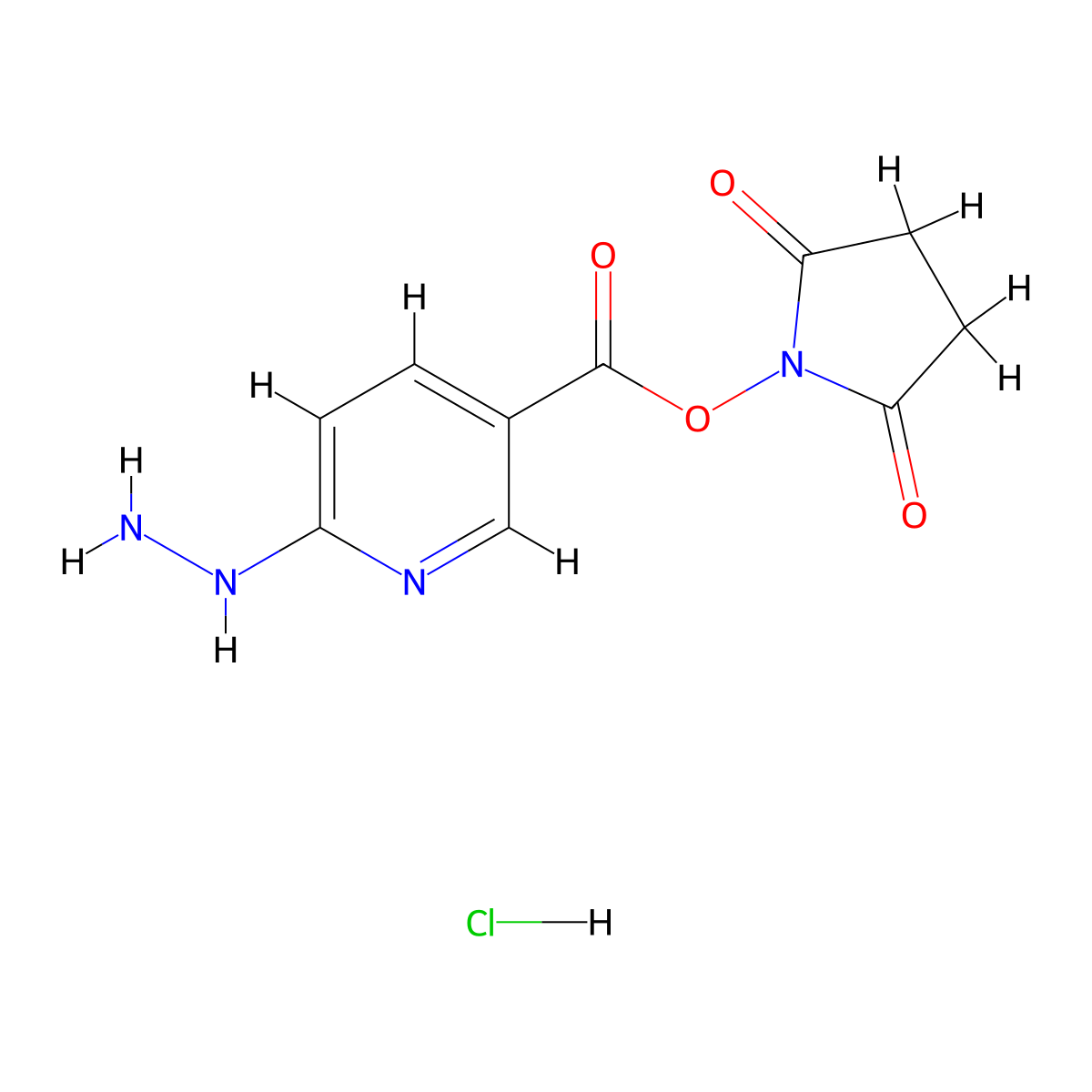 Succinimidyl 6-hydrazinonicotinate molecular structure, CAS 133081-27-3