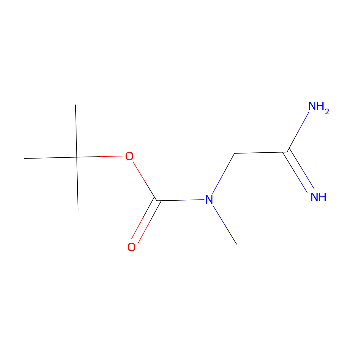 Tert-butyl (2-amino-2-iminoethyl)(methyl)carbamate molecular structure, CAS 1330822-94-0