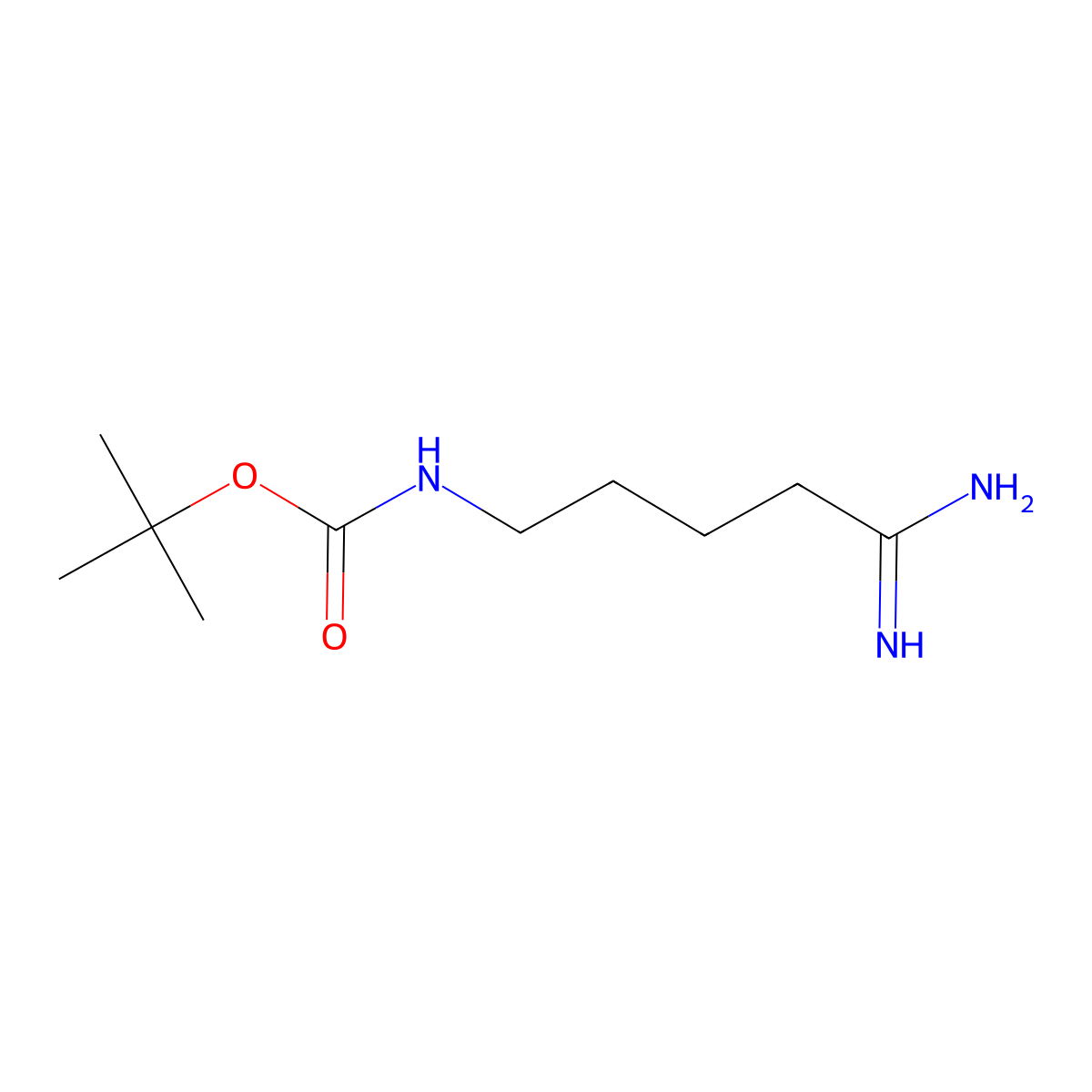 tert-butyl N-(4-carbamimidoylbutyl)carbamate molecular structure, CAS 1330829-42-9
