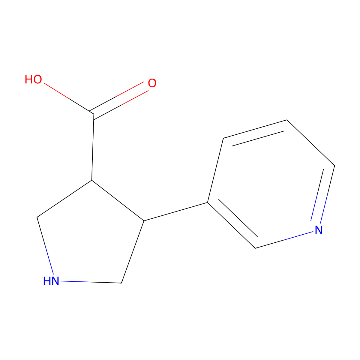 (3R,4S)-rel-4-(Pyridin-3-yl)pyrrolidine-3-carboxylic acid molecular structure, CAS 1330830-30-2