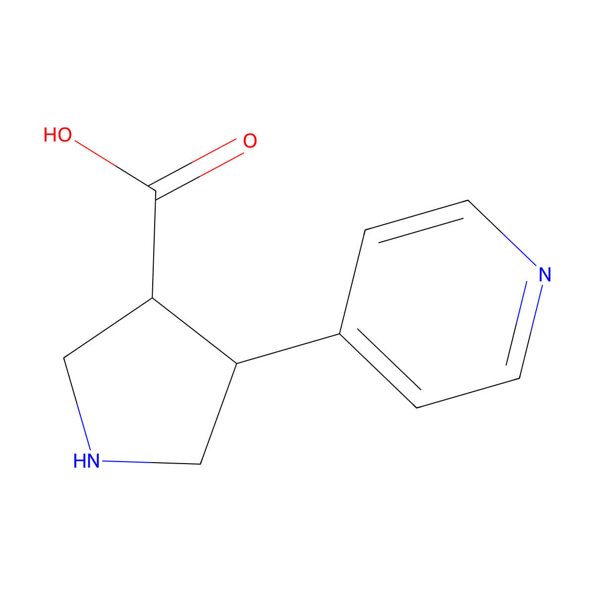 (3R,4S)-rel-4-(Pyridin-4-yl)pyrrolidine-3-carboxylic acid molecular structure, CAS 1330830-33-5
