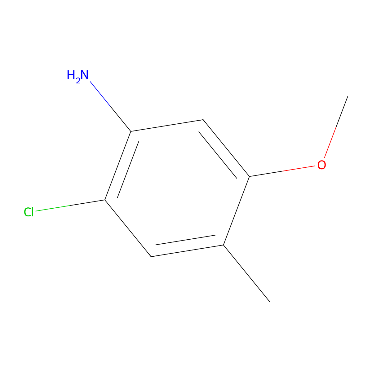 2-Chloro-5-methoxy-4-methylaniline molecular structure, CAS 133088-44-5